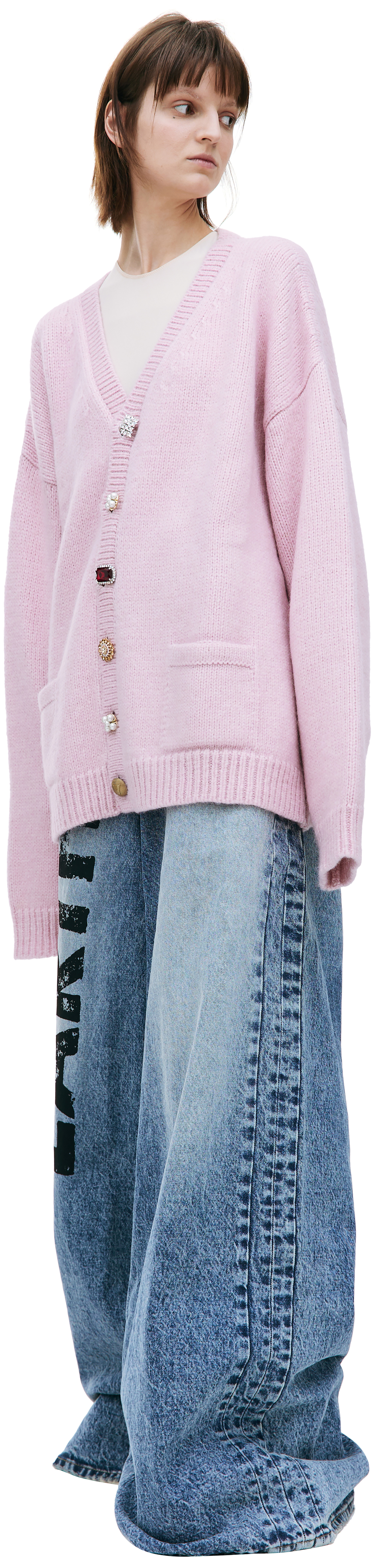 VETEMENTS Оверсайз кардиган с декоративными пуговицами