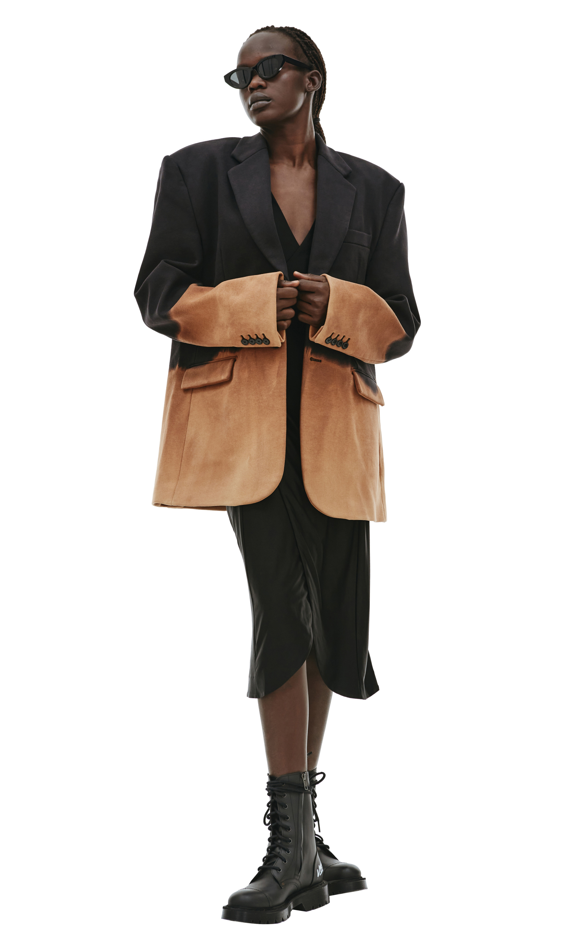 VETEMENTS Оверсайз пиджак с эффектом тай дай