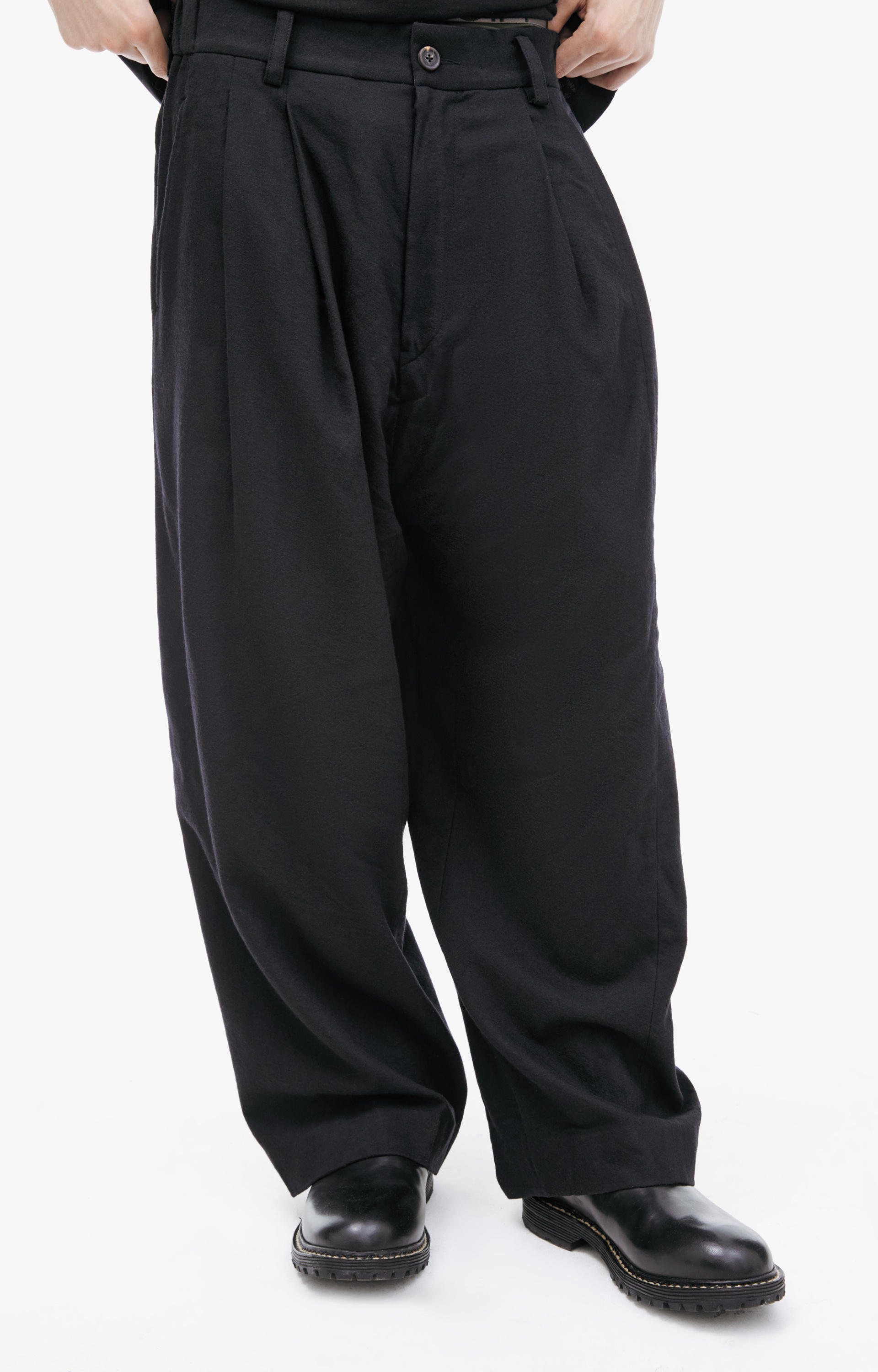 Ziggy Chen Брюки из шерсти с защипами