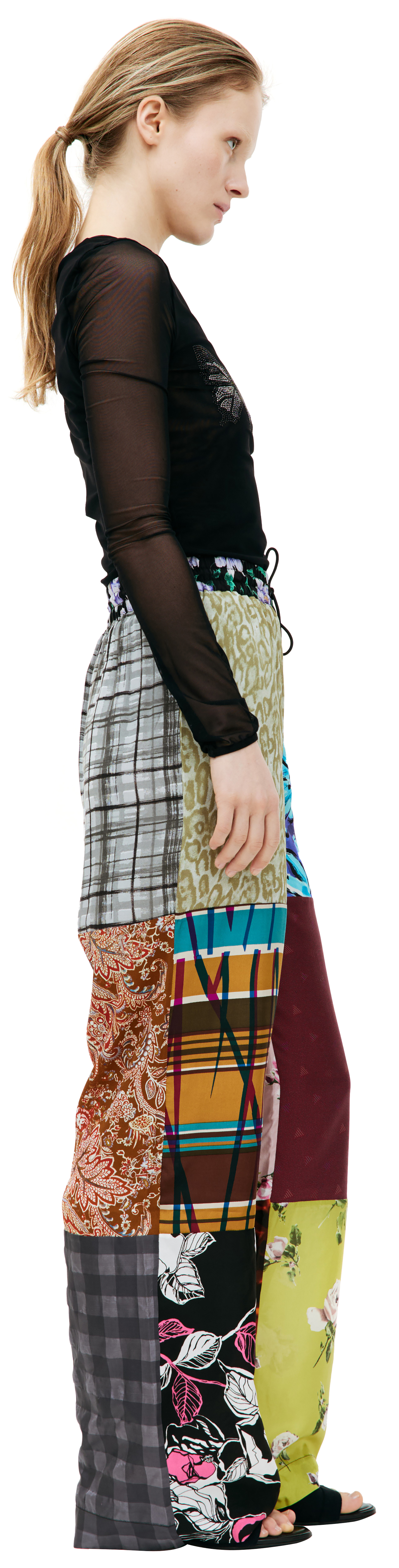 MARINE SERRE Прямые брюки пэчворк