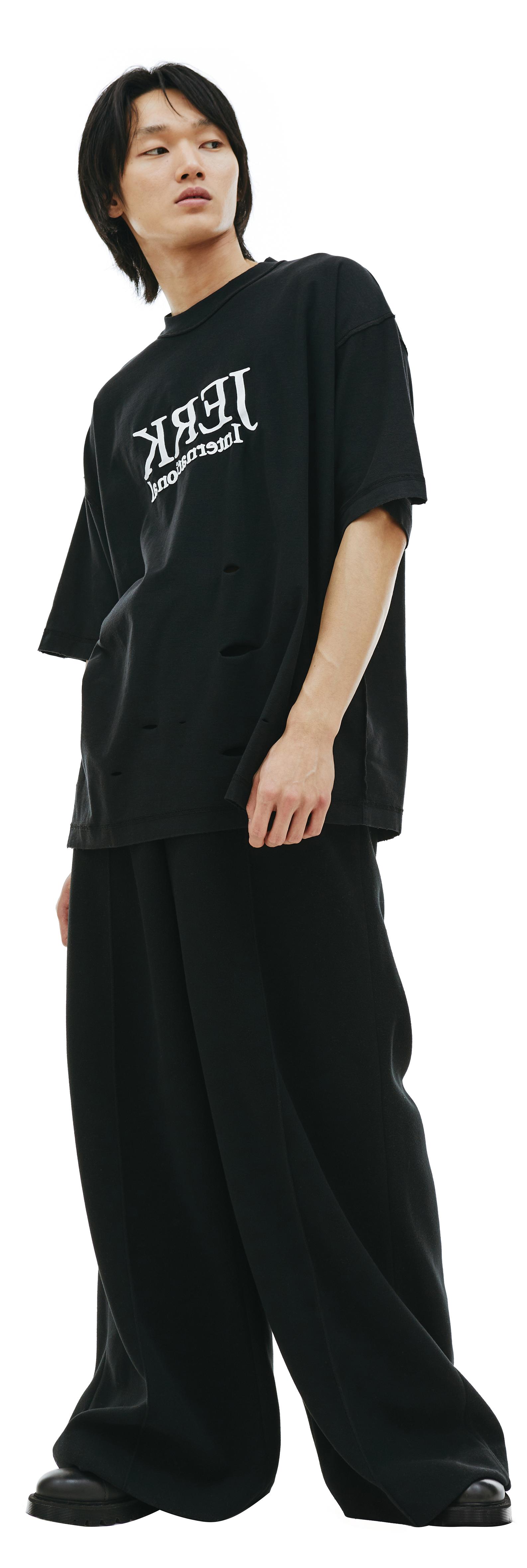 VETEMENTS Рваная футболка JERK