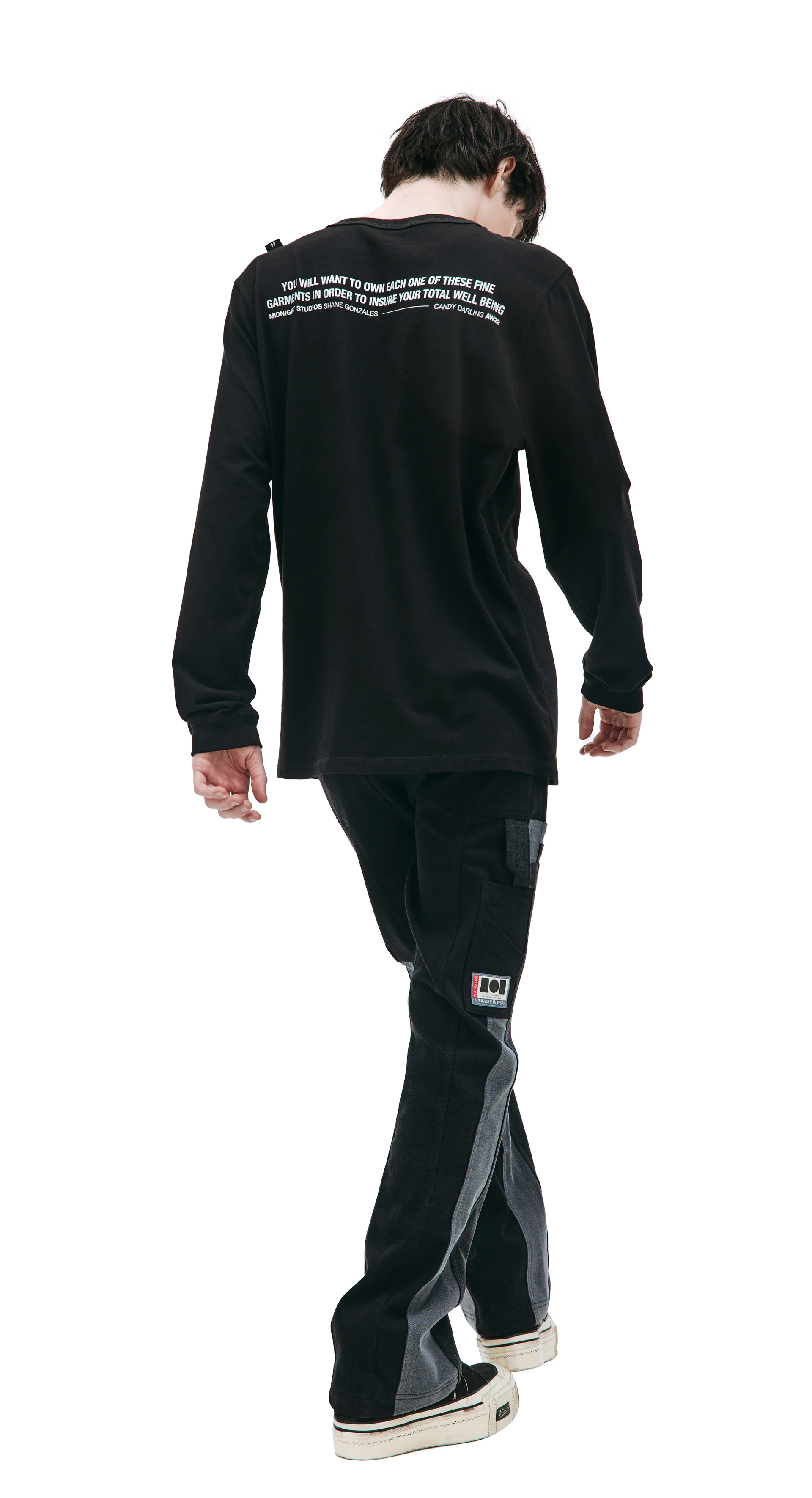 Midnight Studios Хлопковый лонгслив с принтом