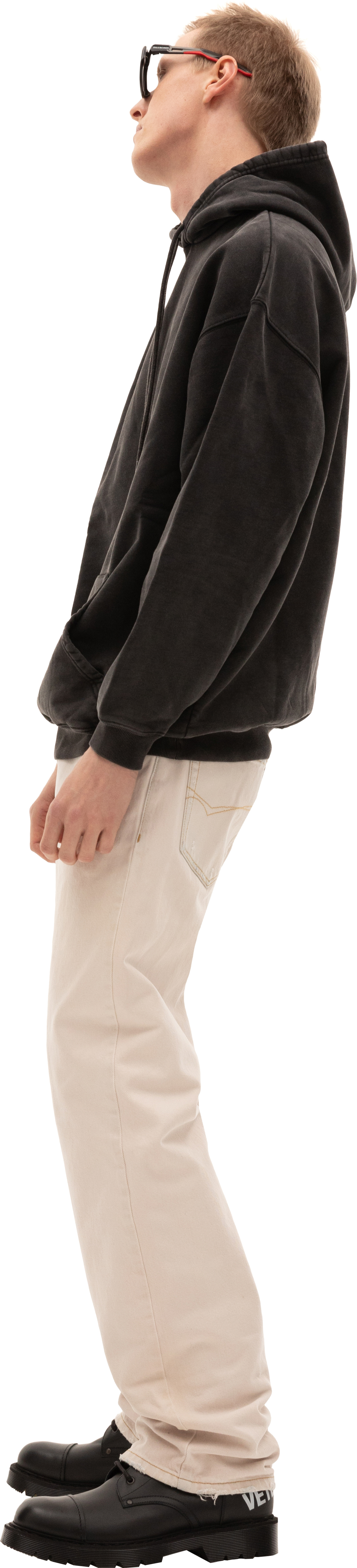 Balenciaga Серое оверсайз худи