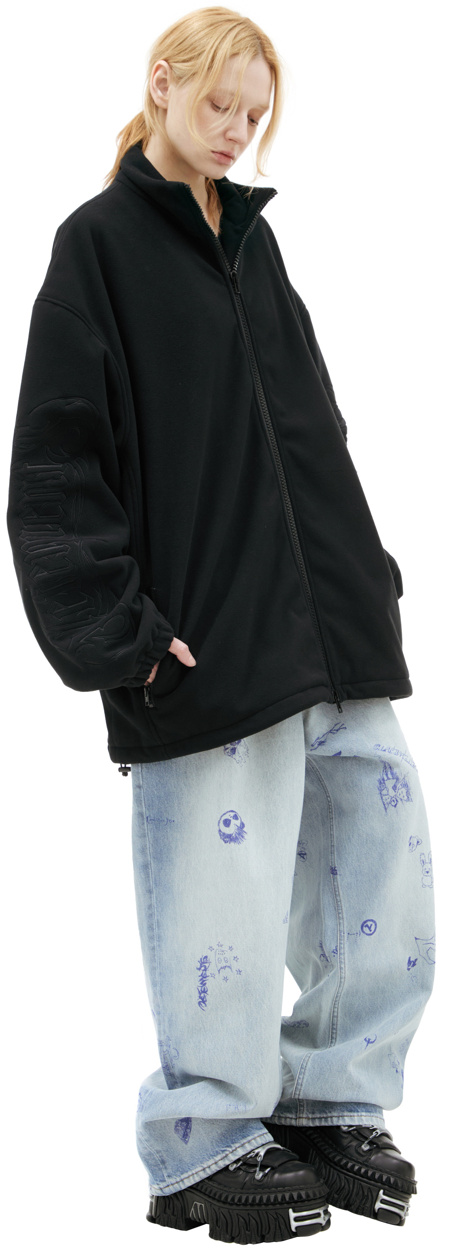 VETEMENTS Флисовая куртка с логотипом