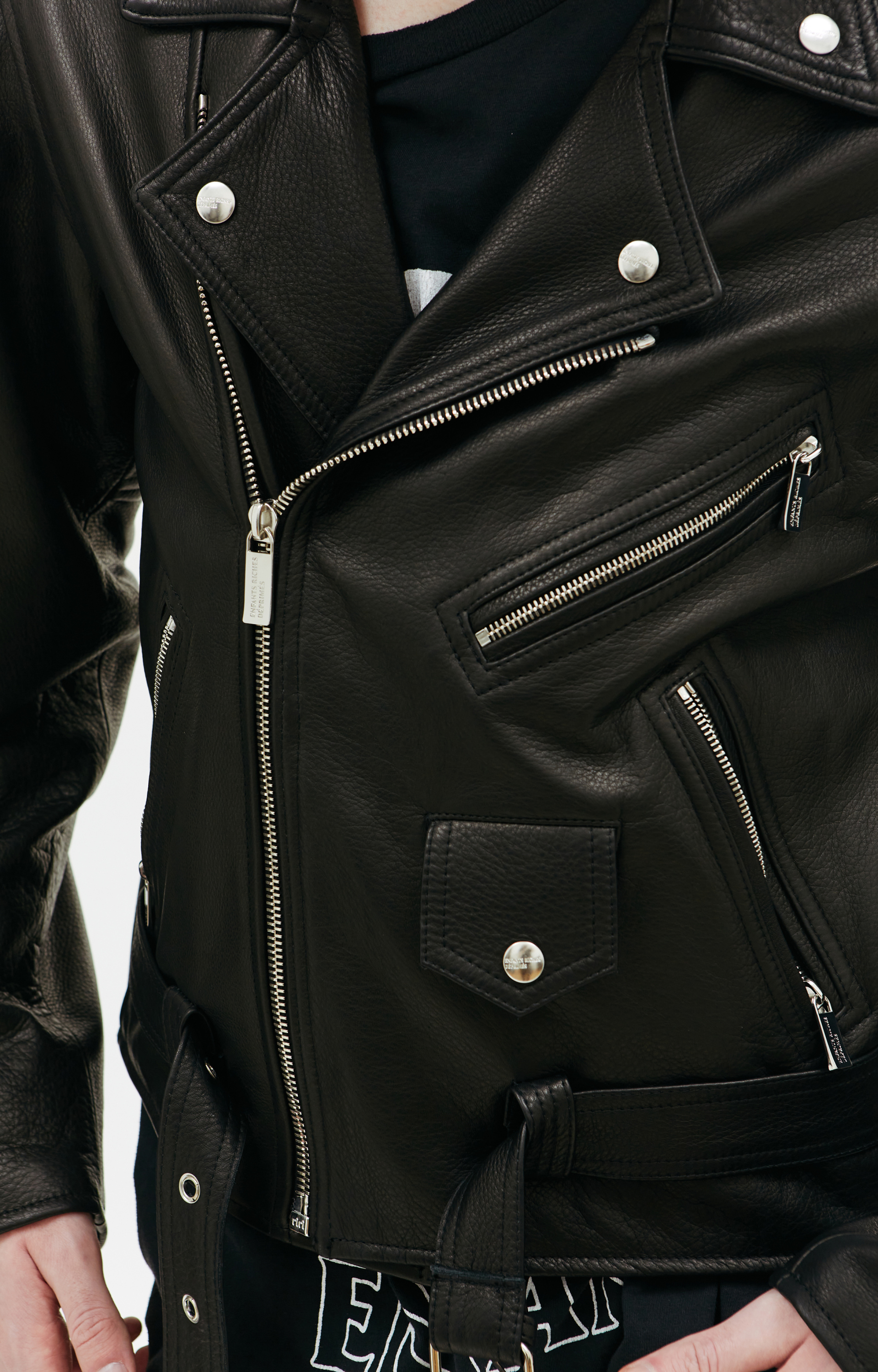 Enfants Riches Déprimés Кожаная куртка-косуха Rose