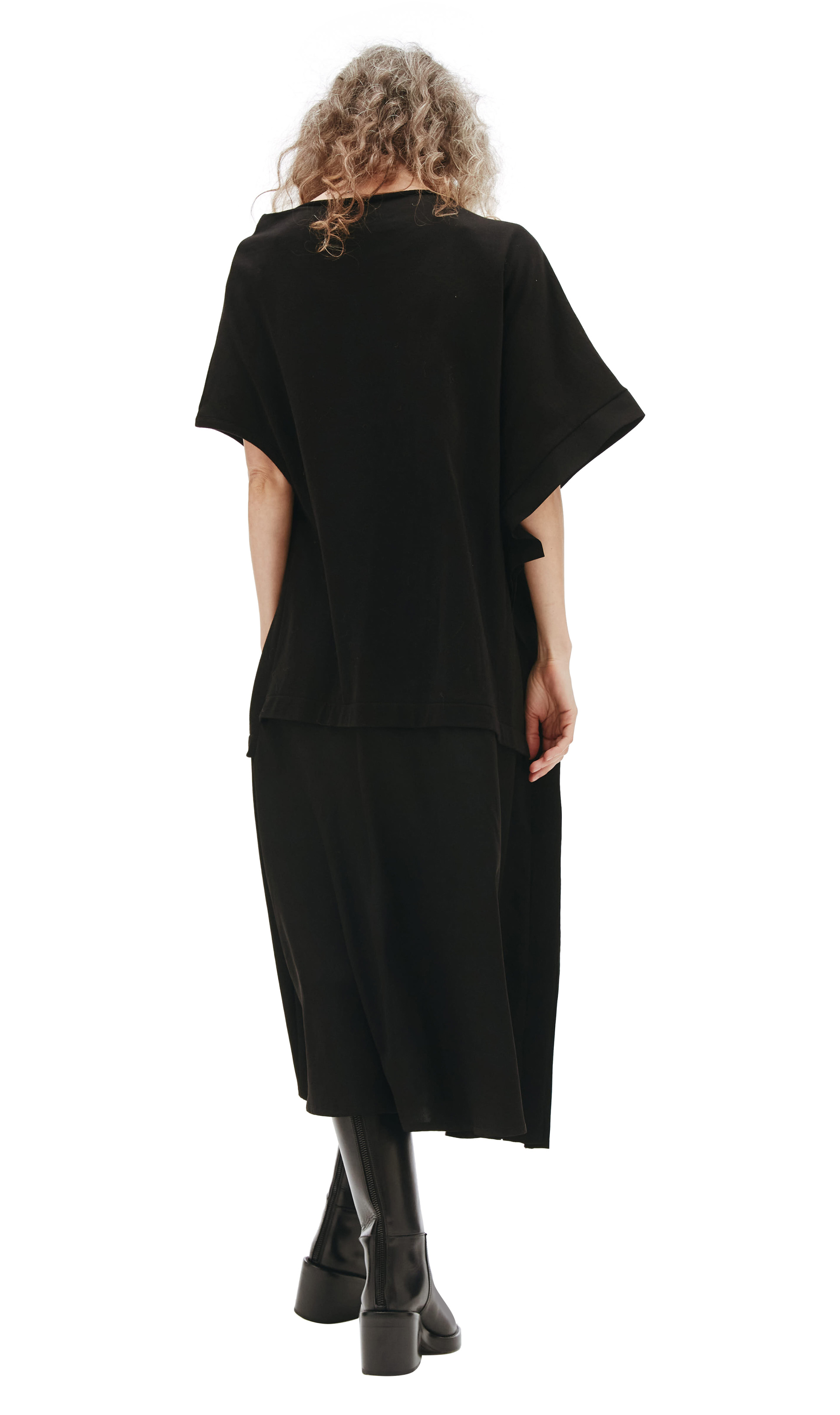 Y\'s Комбинированное платье с ассиметричным кроем