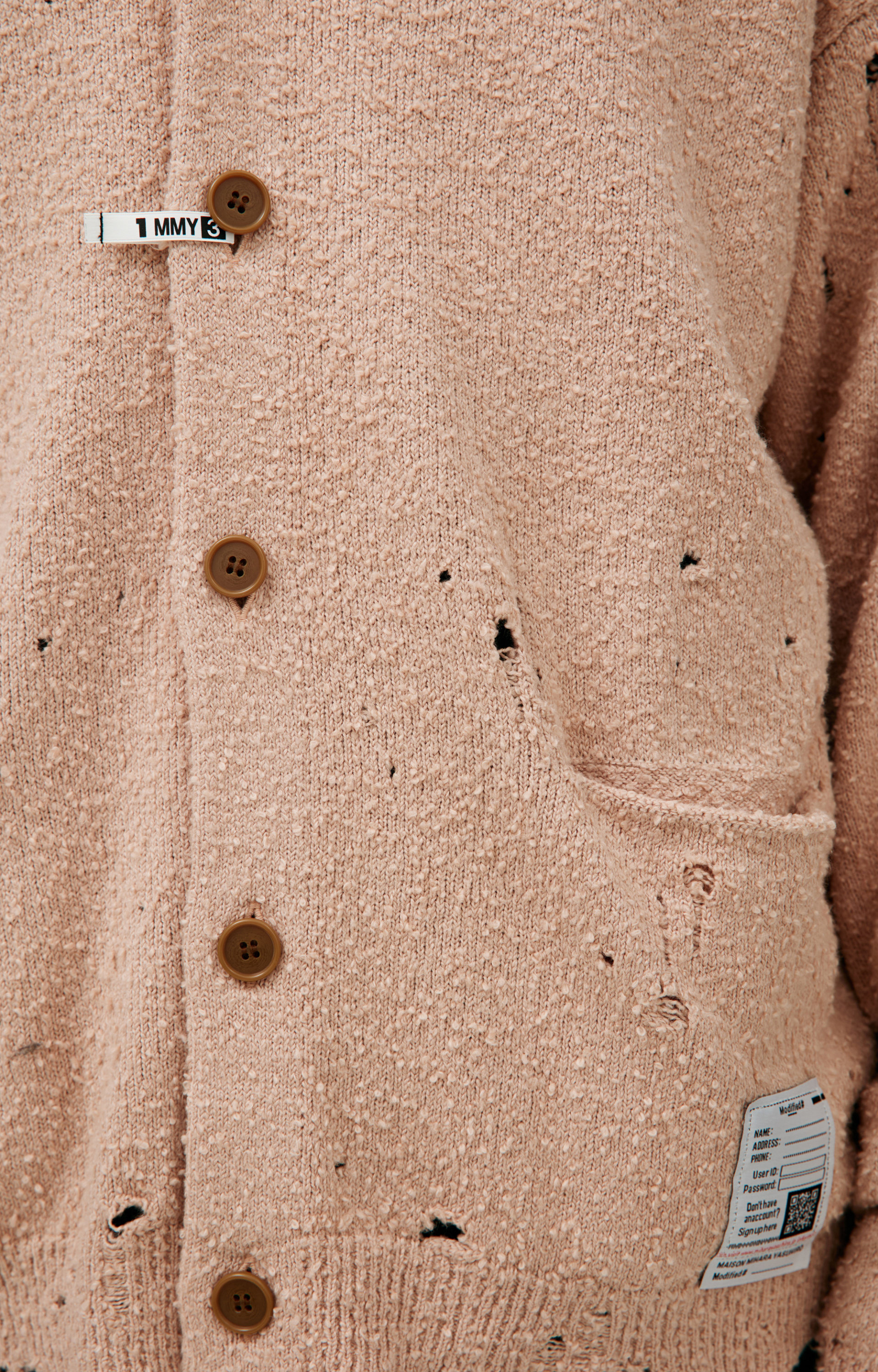 Maison Mihara Yasuhiro Вязаный кардиган с вышивкой