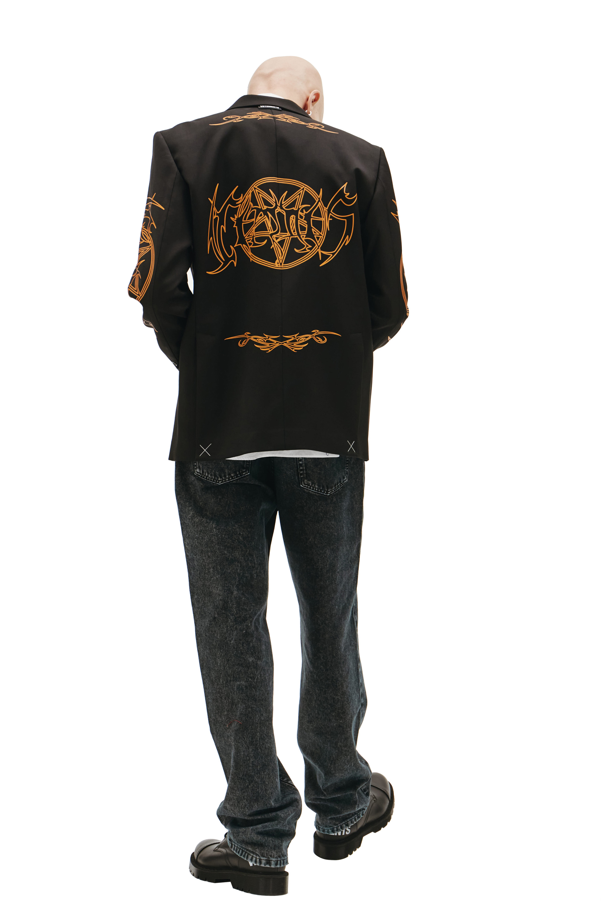 VETEMENTS Оверсайз жакет с принтами Trible