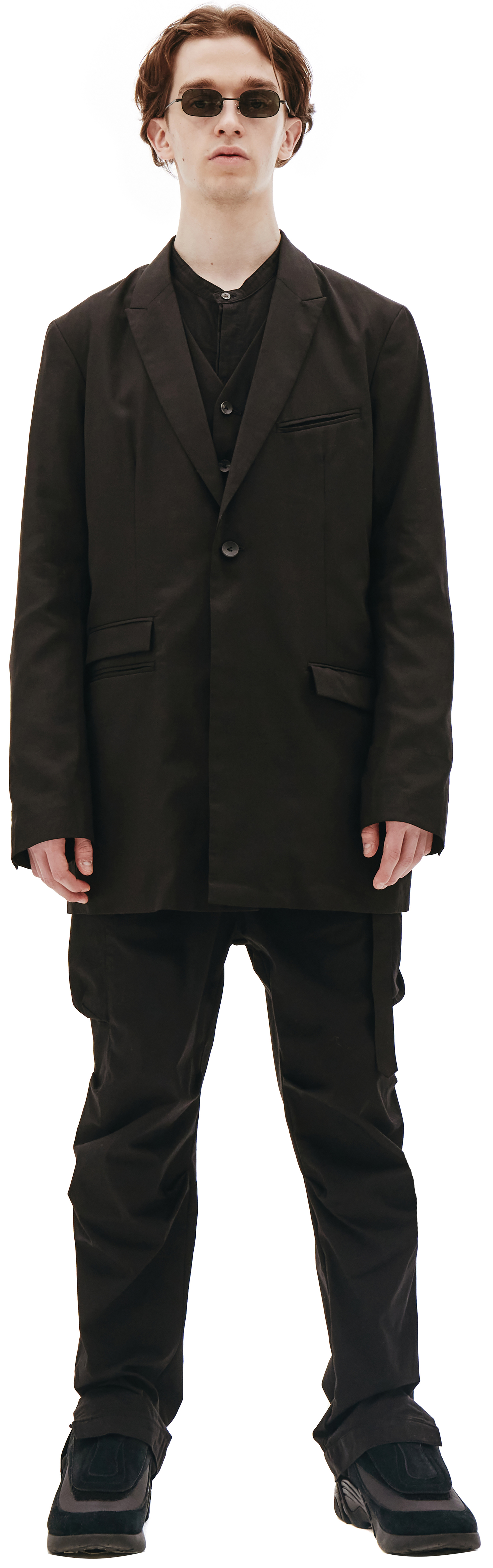 The Viridi-Anne Черный хлопковый пиджак