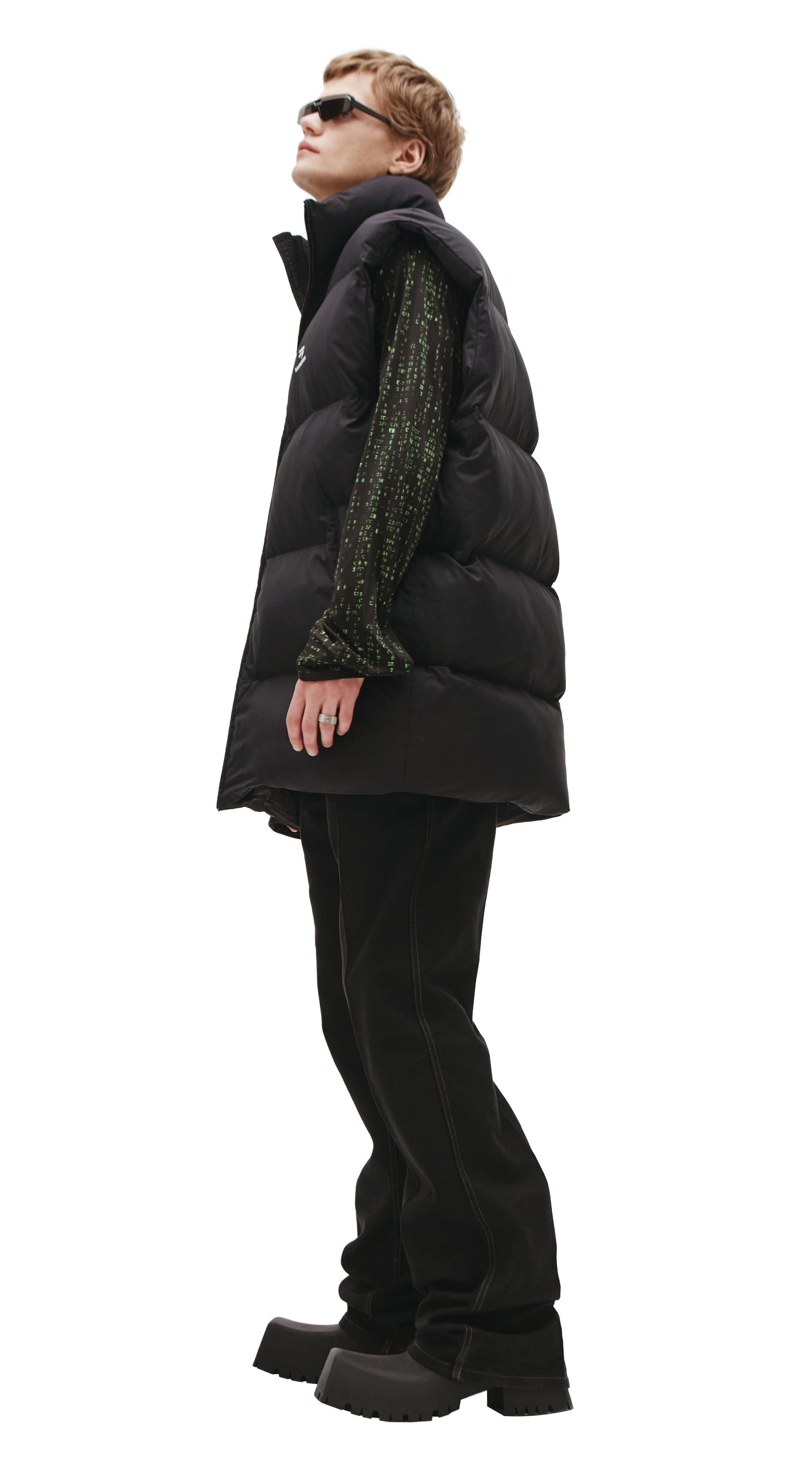 Balenciaga Оверсайз жилет с вышивкой логотипа