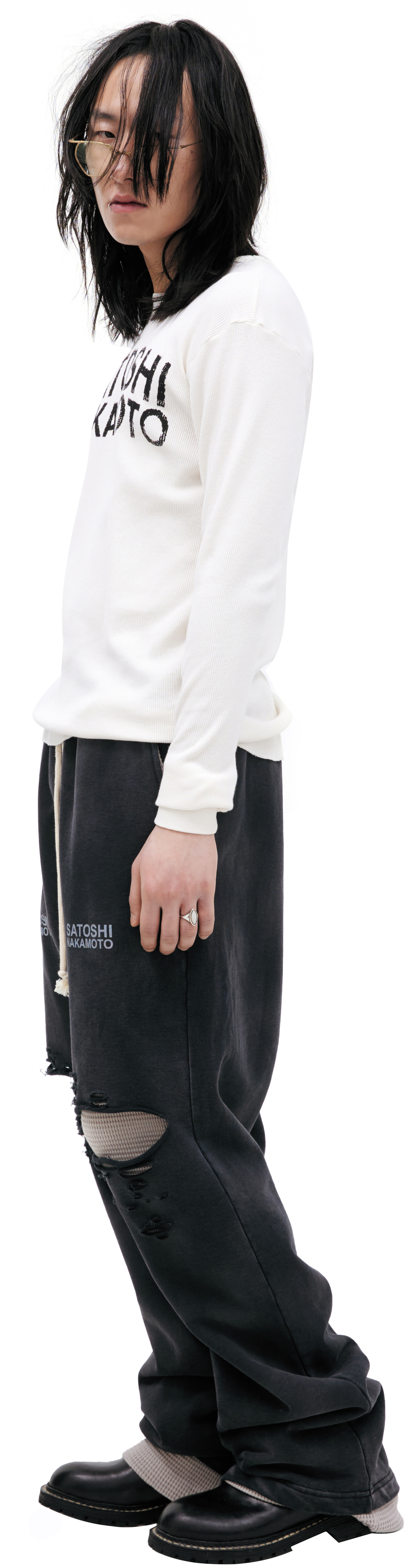 Satoshi Nakamoto Белый лонгслив с логотипом