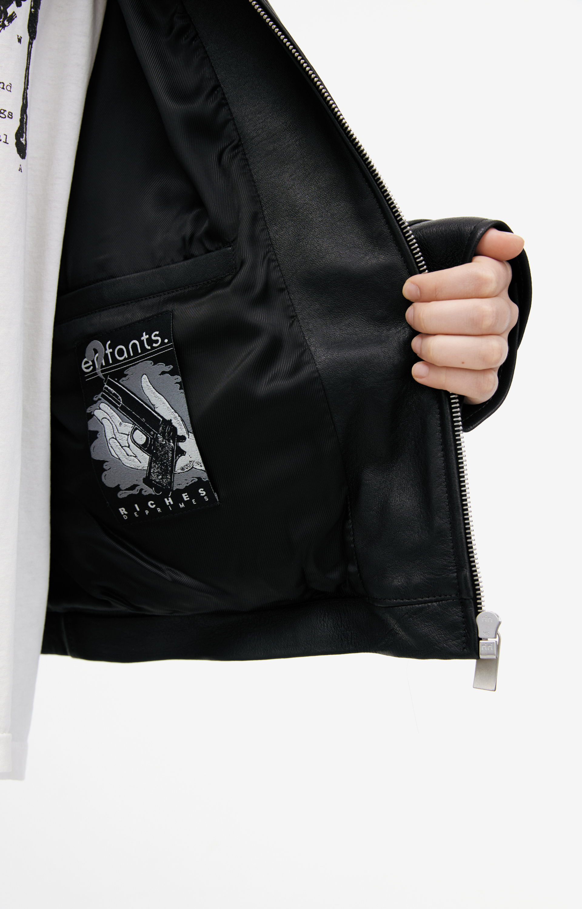 Enfants Riches Déprimés Кожаная куртка с вышивками