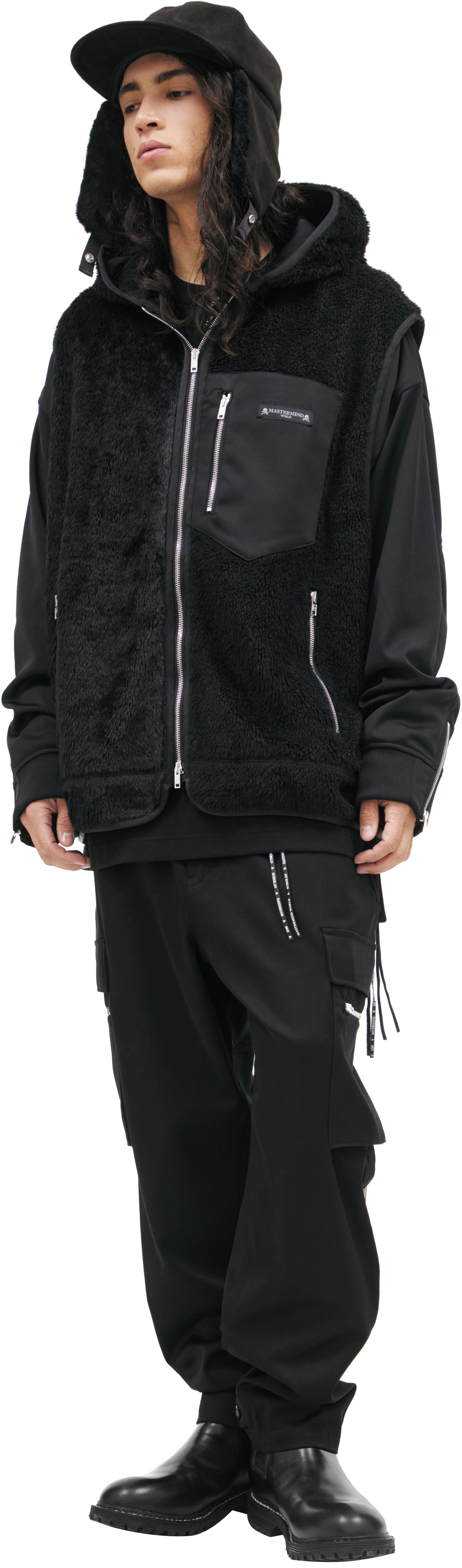Mastermind WORLD Плюшевый жилет с капюшоном