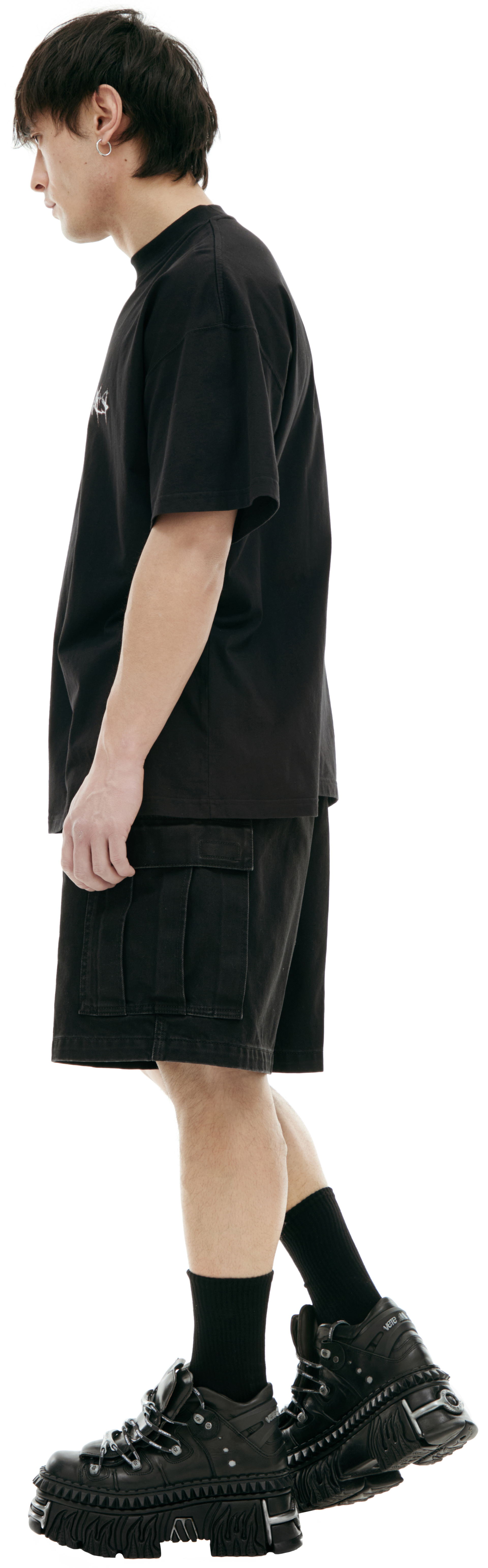 VETEMENTS Черная футболка с логотипом