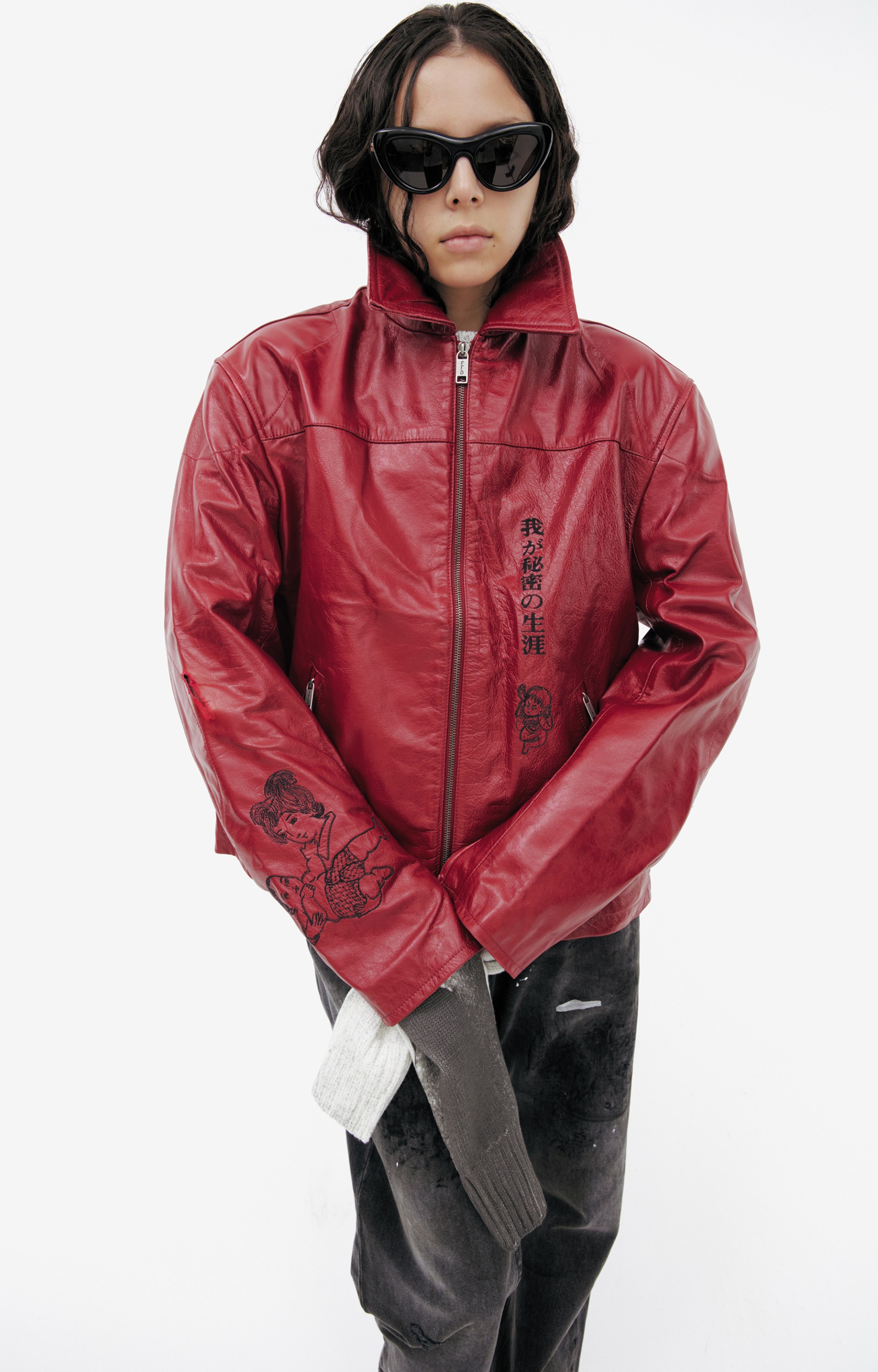 Enfants Riches Déprimés Красная куртка из кожи