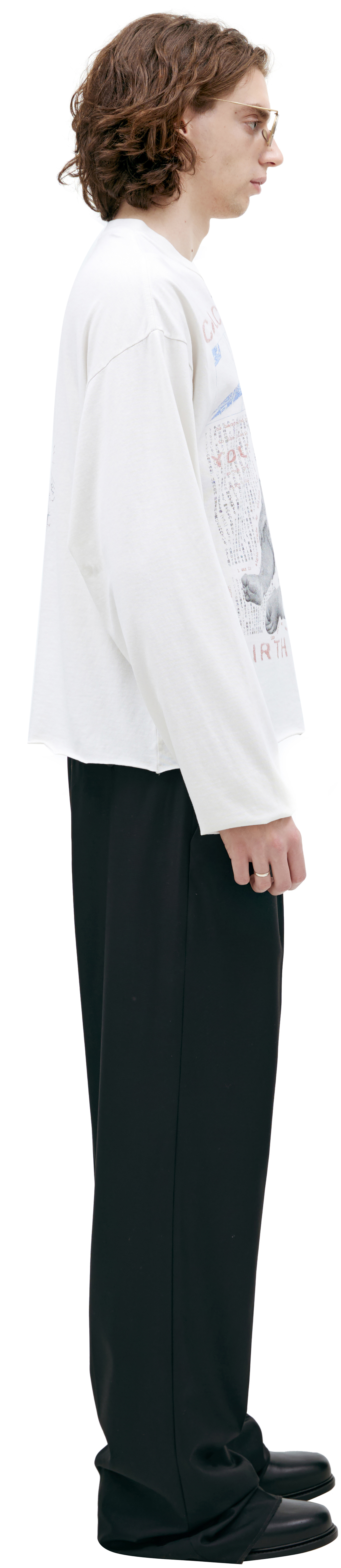 Enfants Riches Déprimés Белый лонгслив с принтом