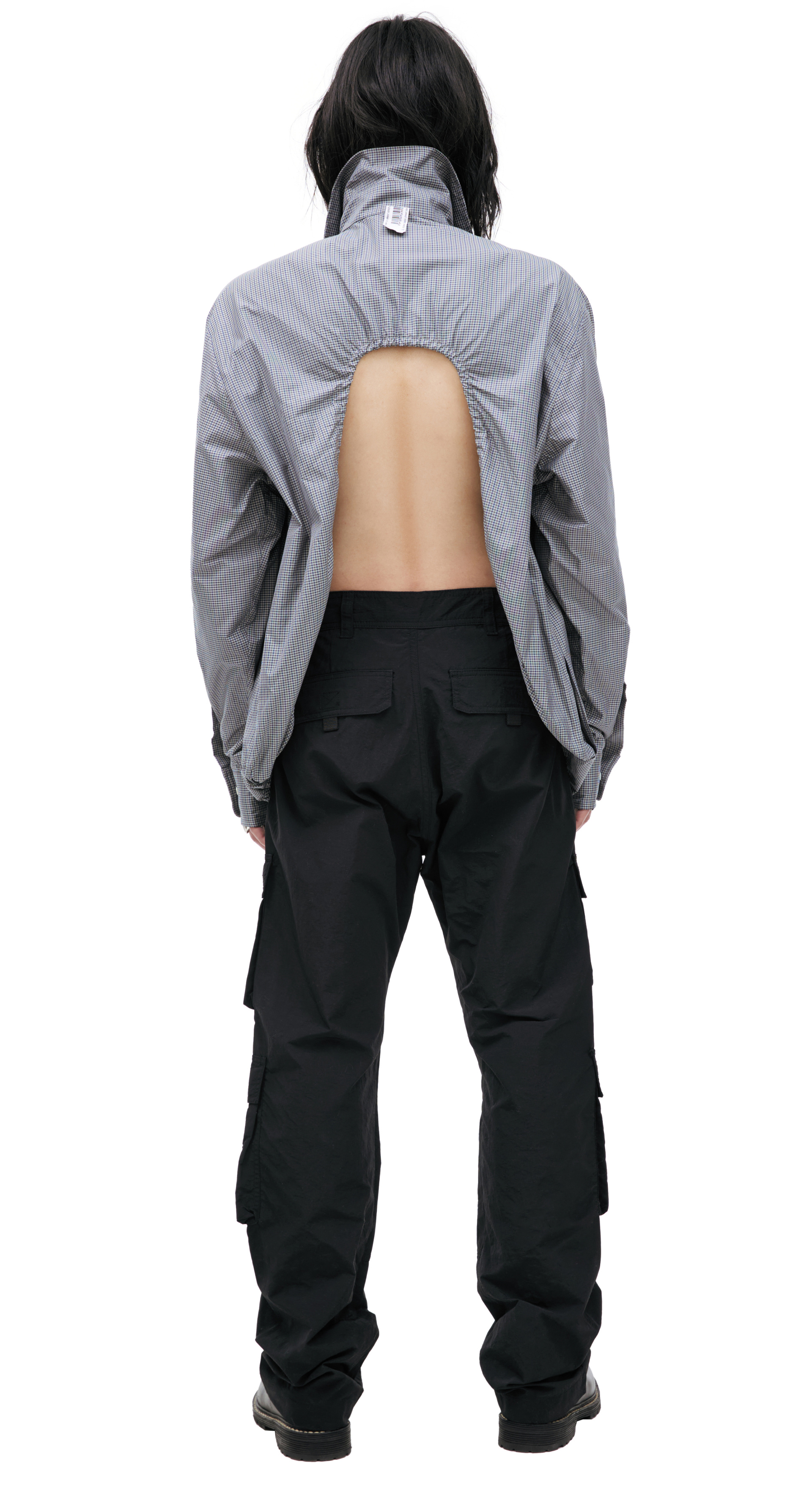 PROTOTYPES Рубашка в клетку с вырезом на спине