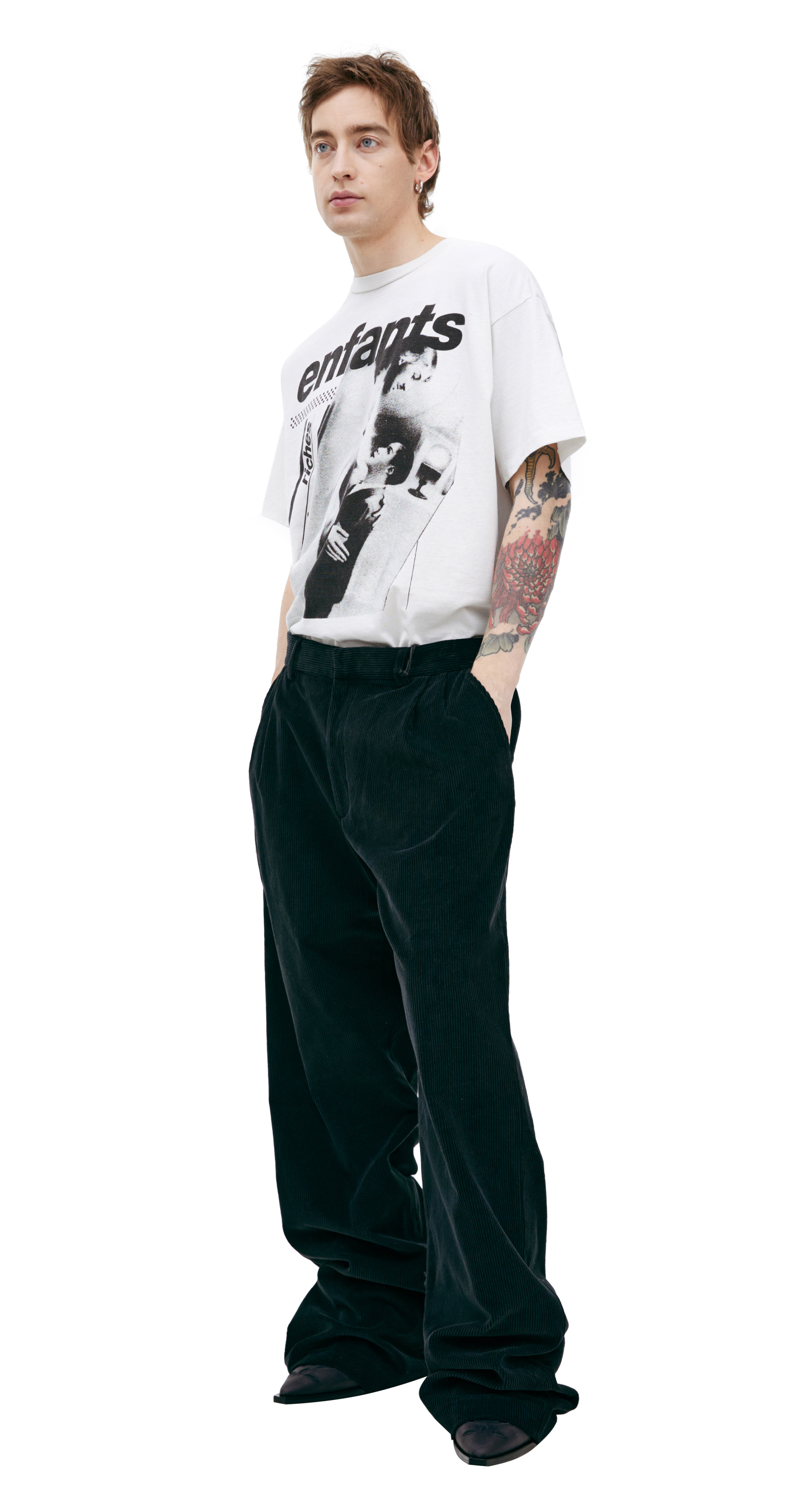 Enfants Riches Déprimés Вельветовые брюки с патчем