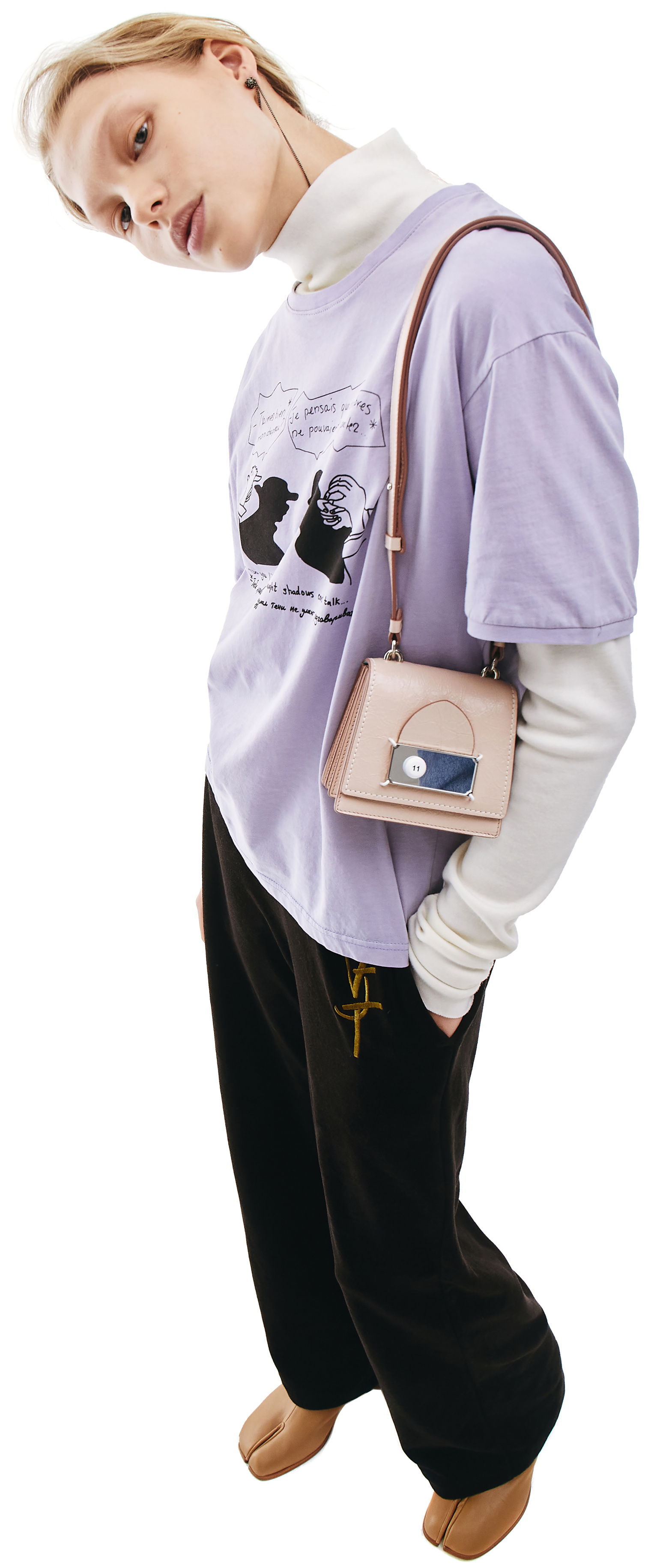Maison Margiela Розовая кожаная сумка
