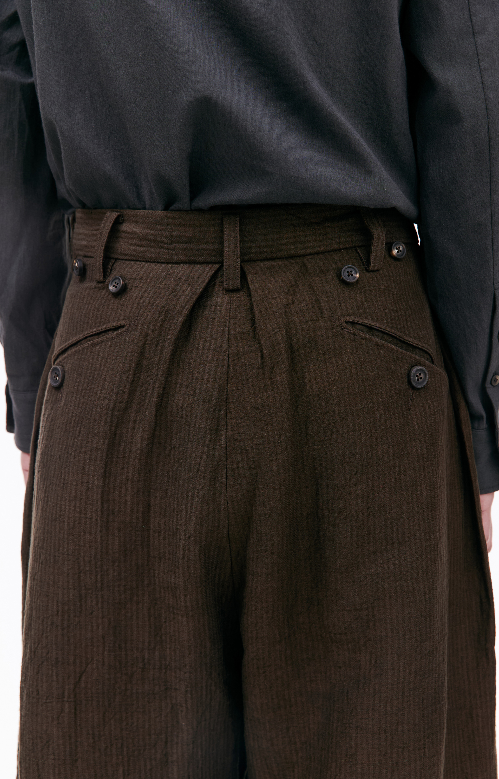 Ziggy Chen Широкие льняные брюки