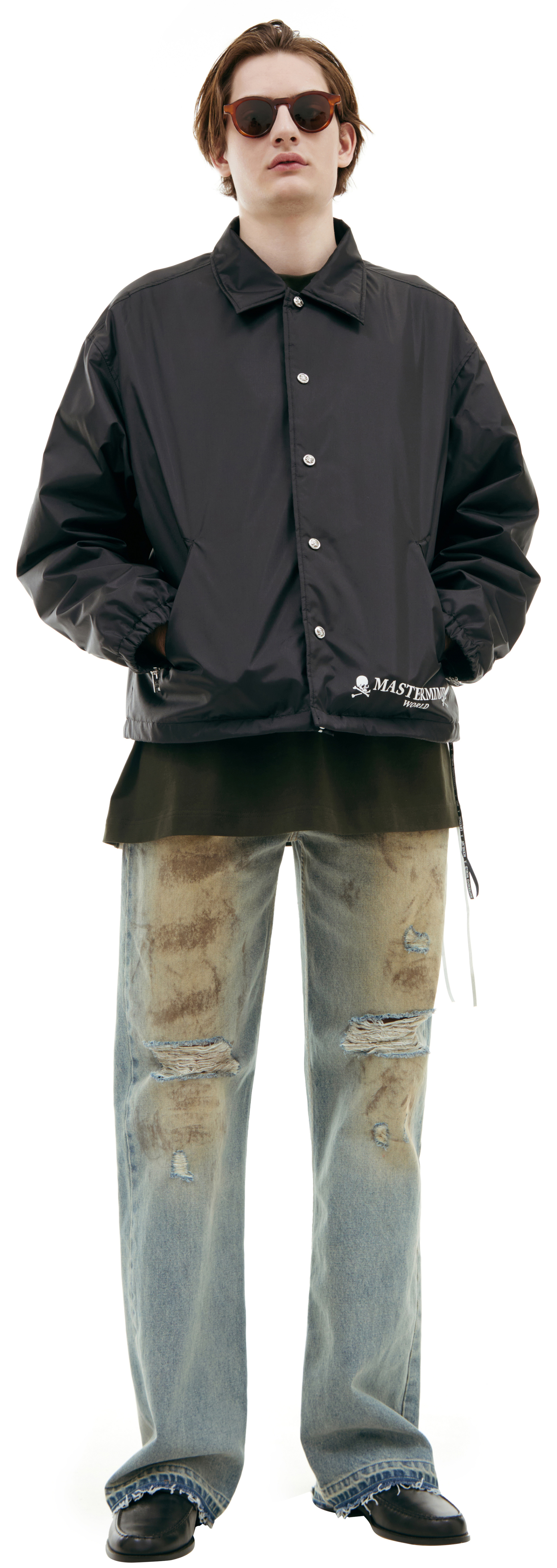 Mastermind WORLD Черная куртка на пуговицах