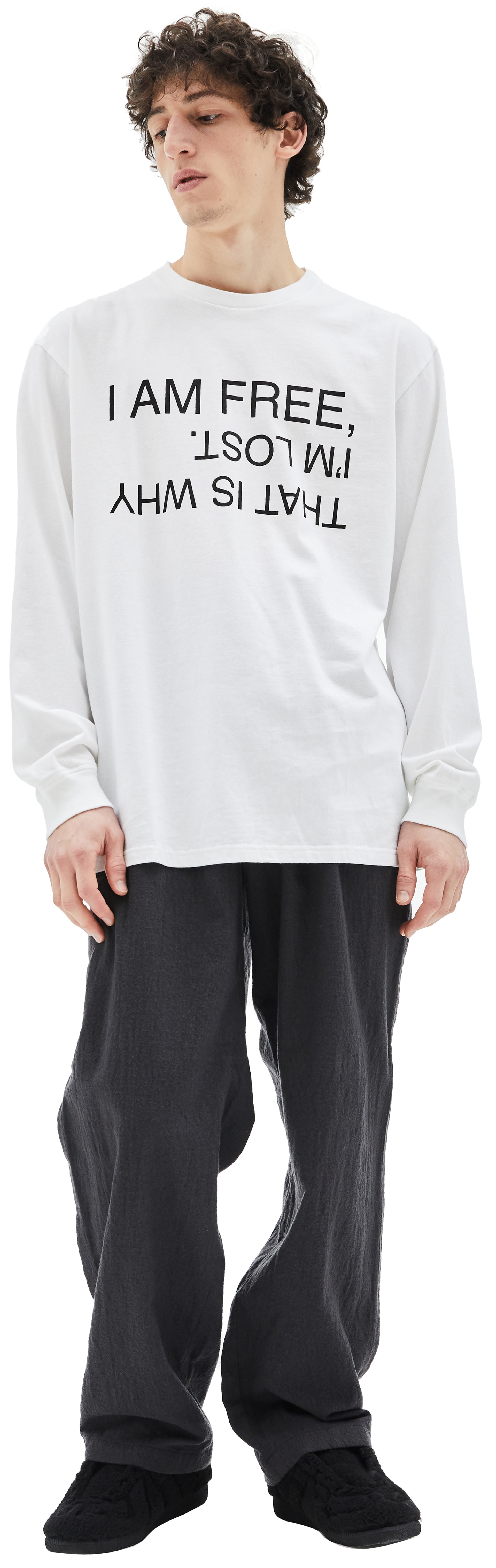 Undercover Белый Лонгслив с принтом