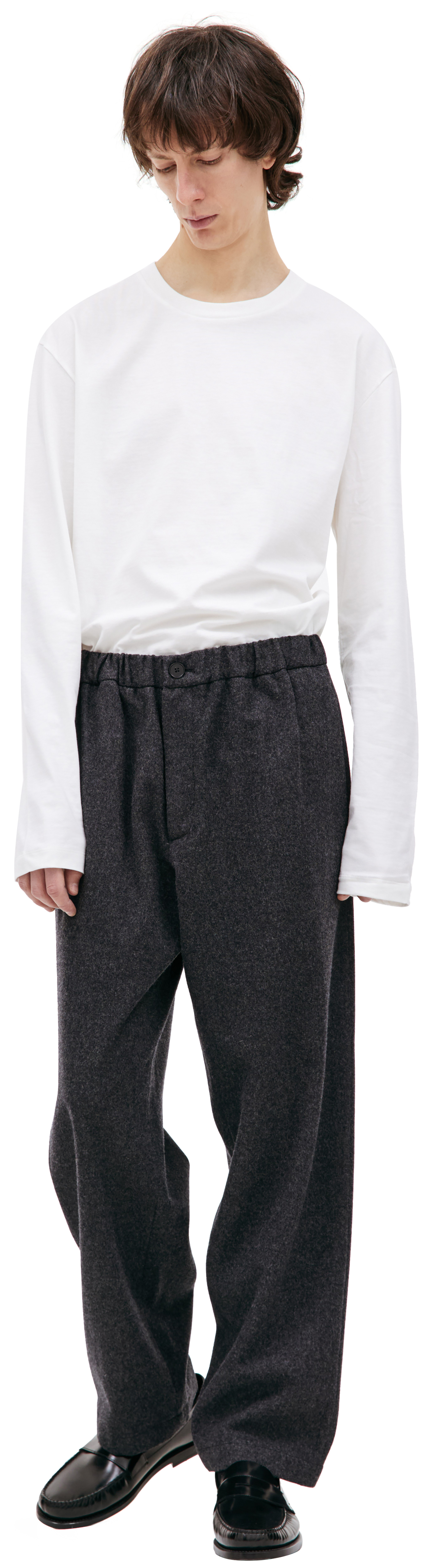 Jil Sander Шерстяные брюки на резинке