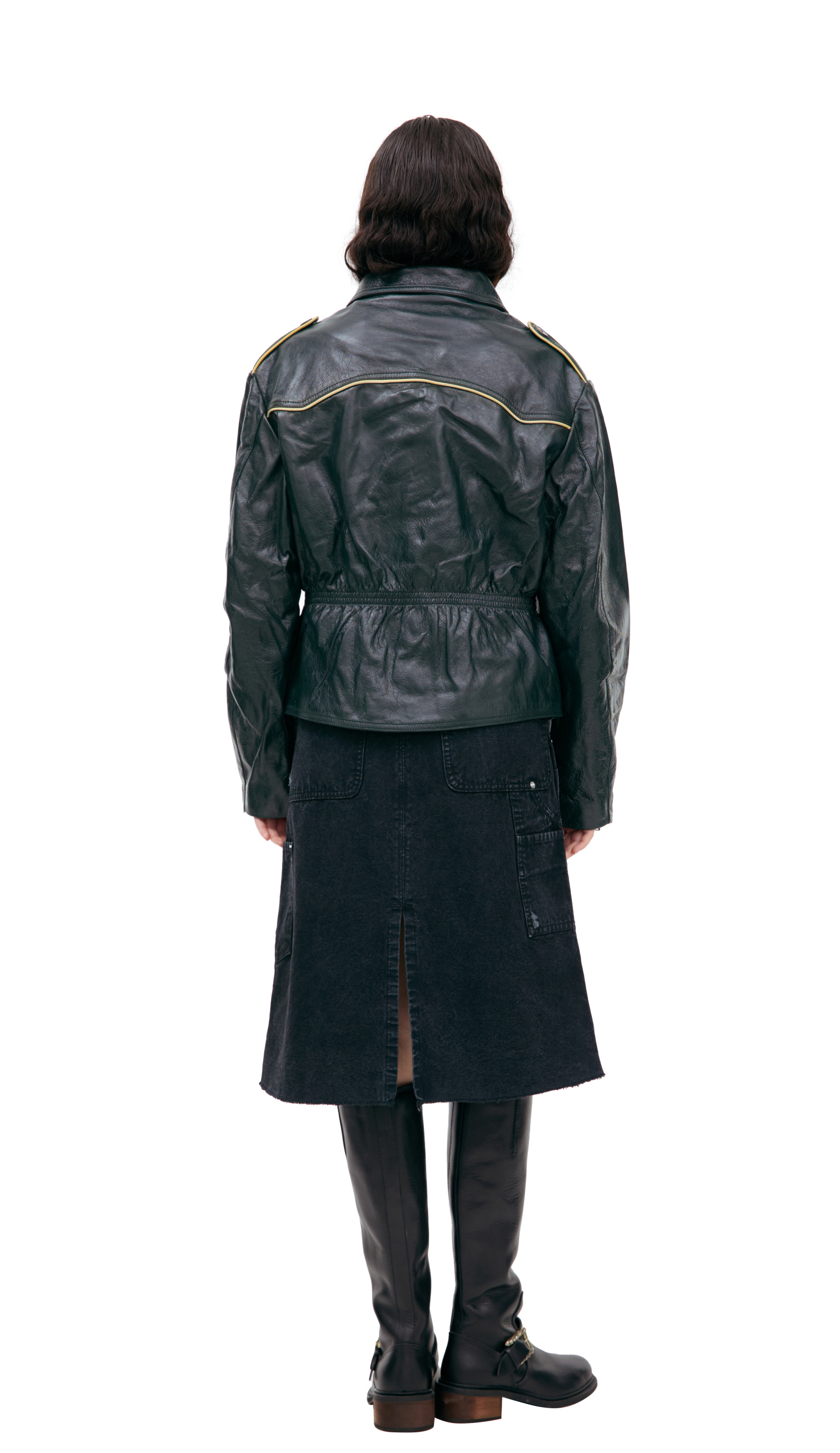 Enfants Riches Déprimés Зеленая куртка из кожи