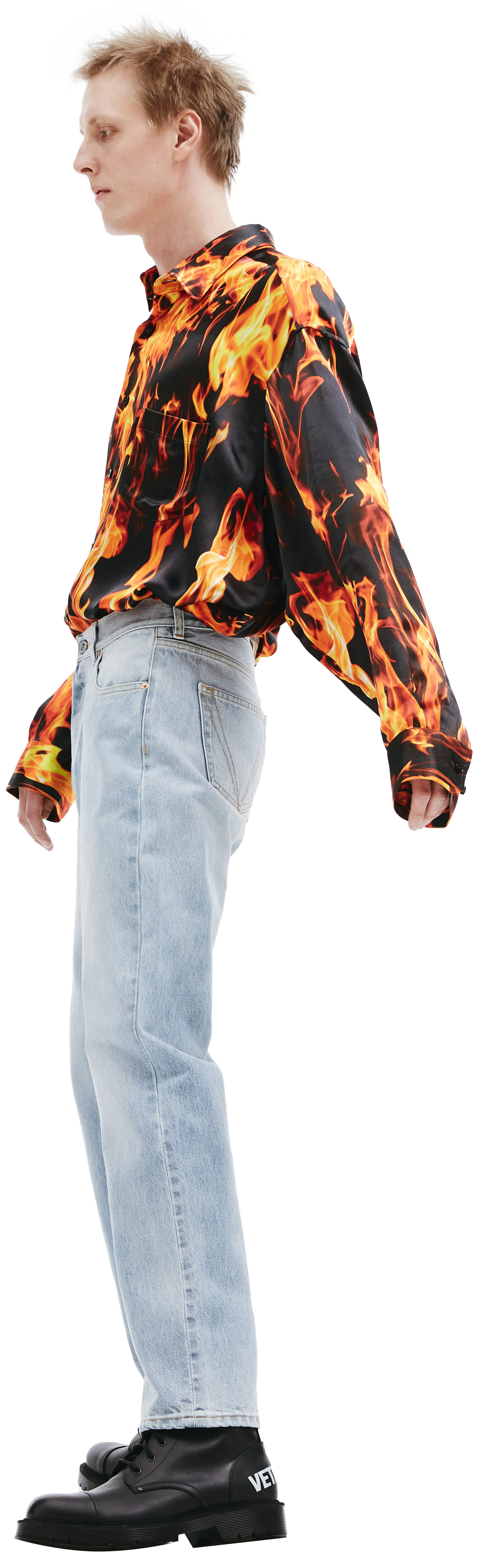 VETEMENTS джинсы с застиранным эффектом