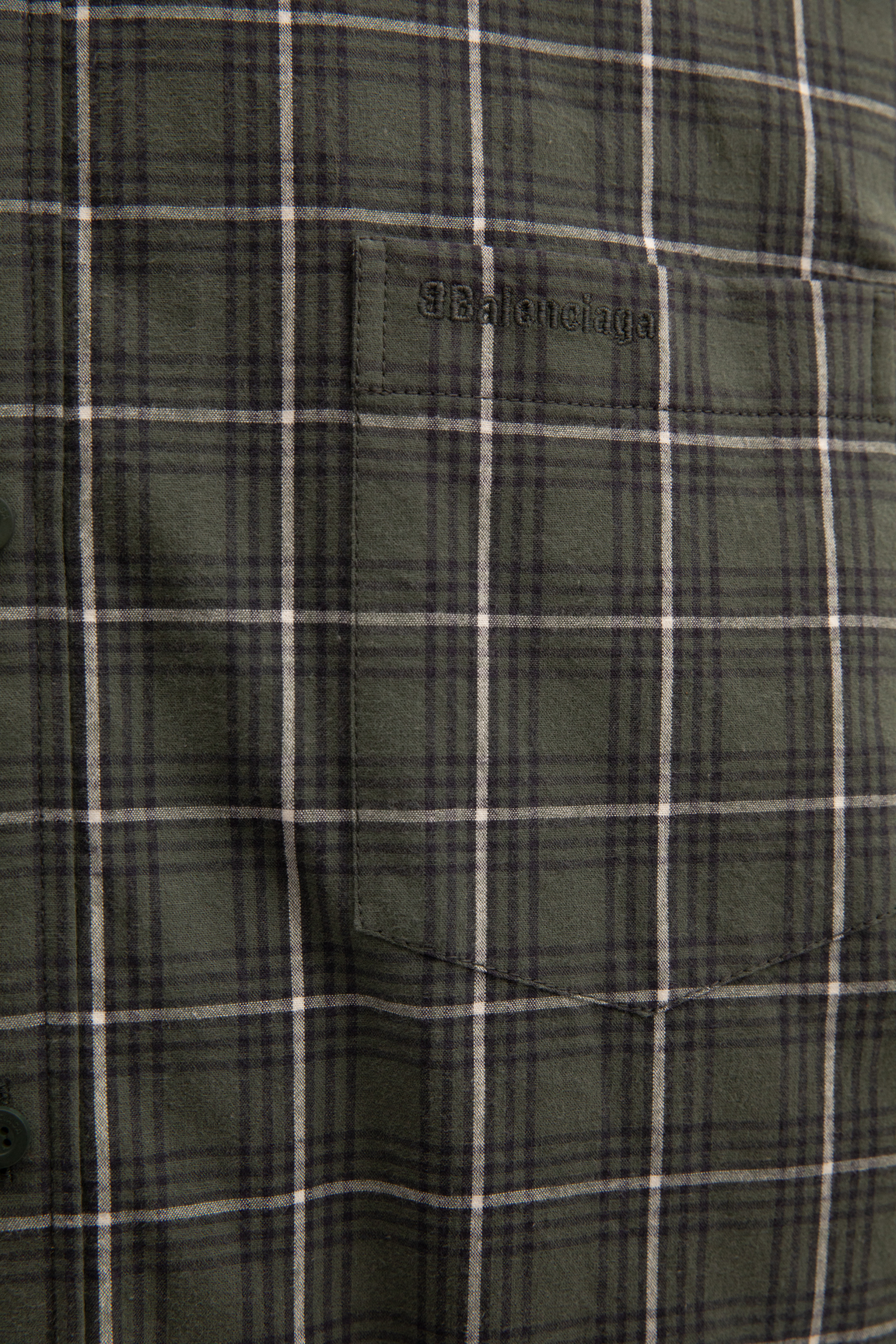 Balenciaga Зеленая рубашка с подкладом
