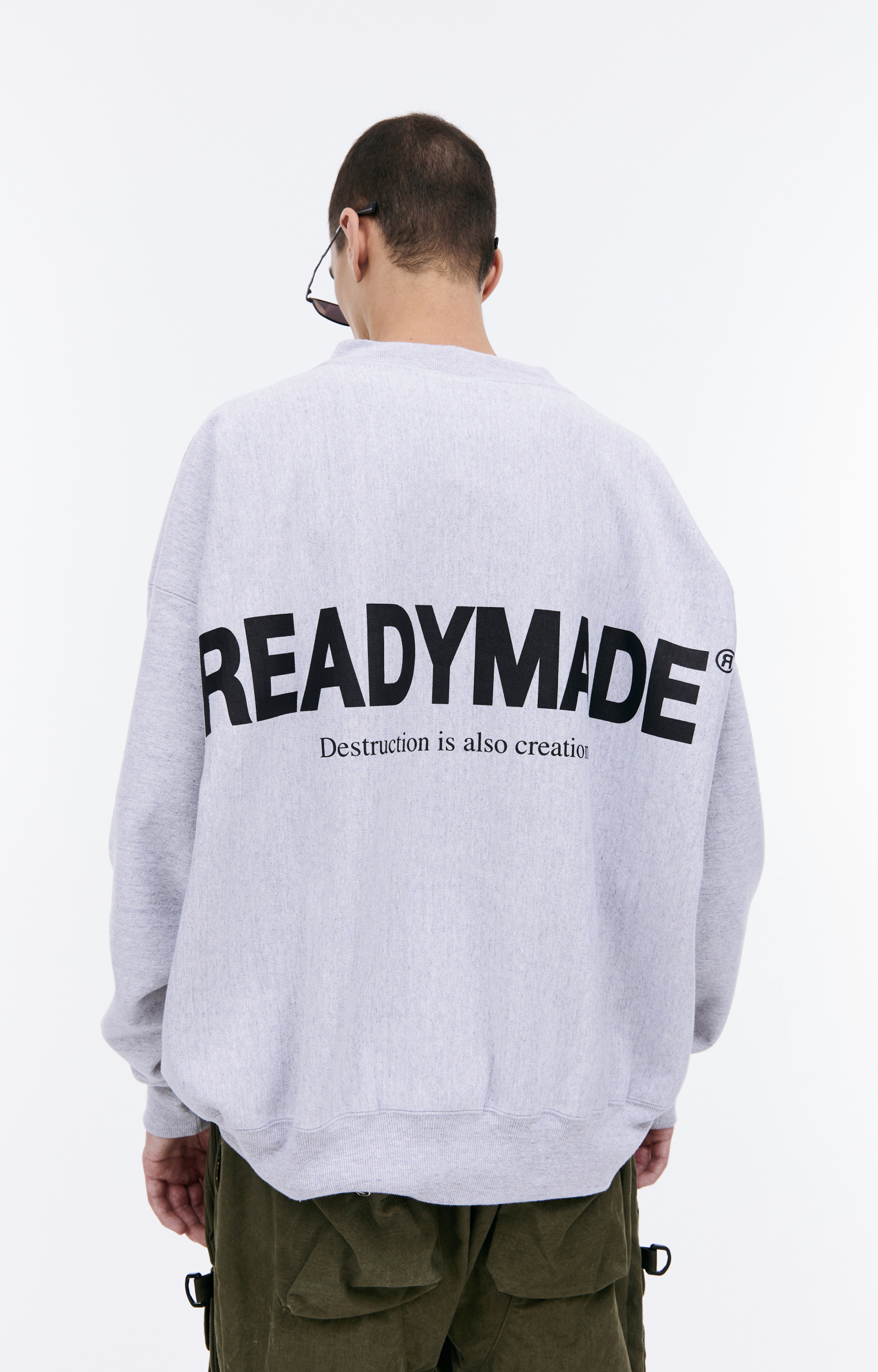 Readymade Серый свитшот с логотипом