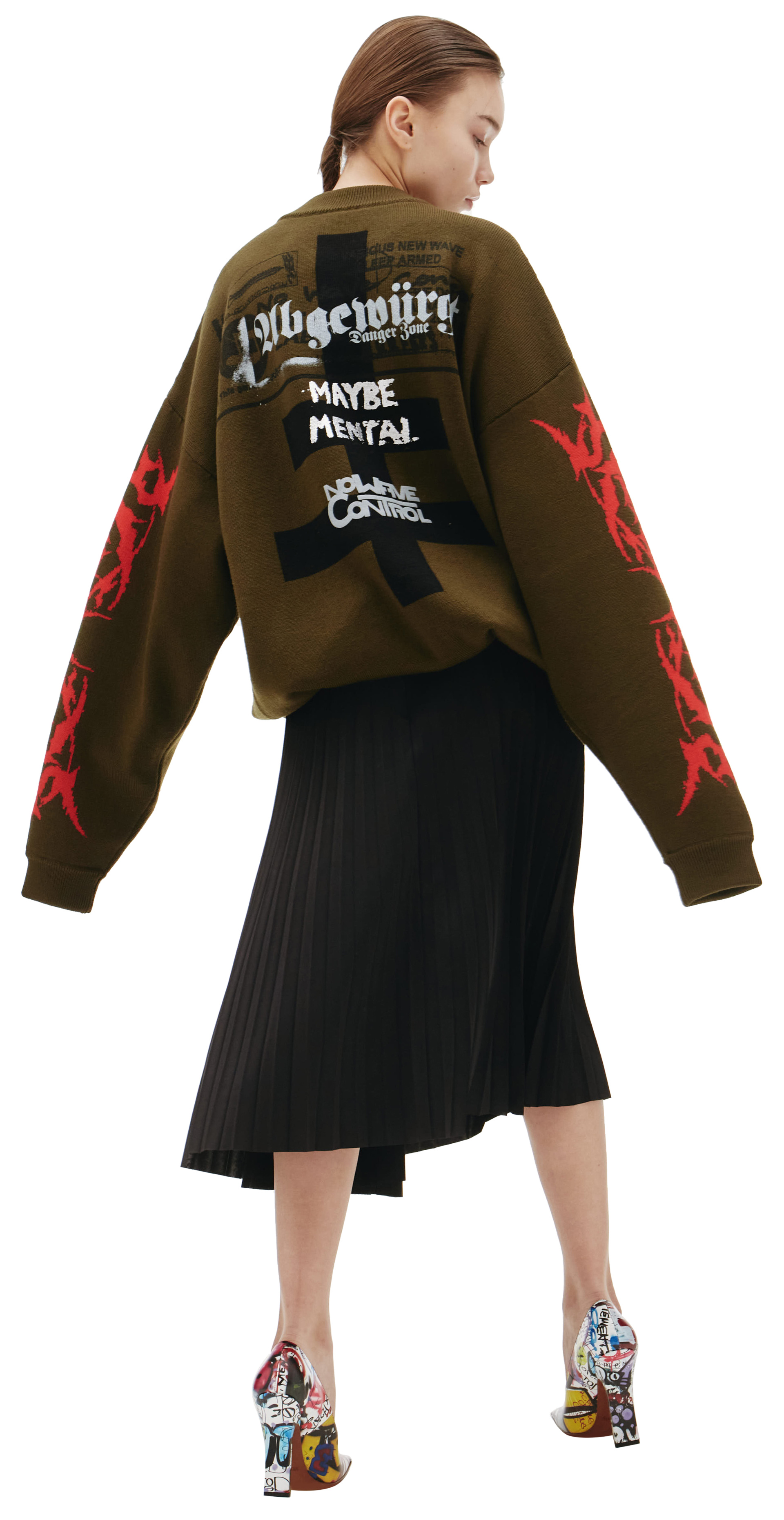 VETEMENTS Шерстяной свитер Maybe metall