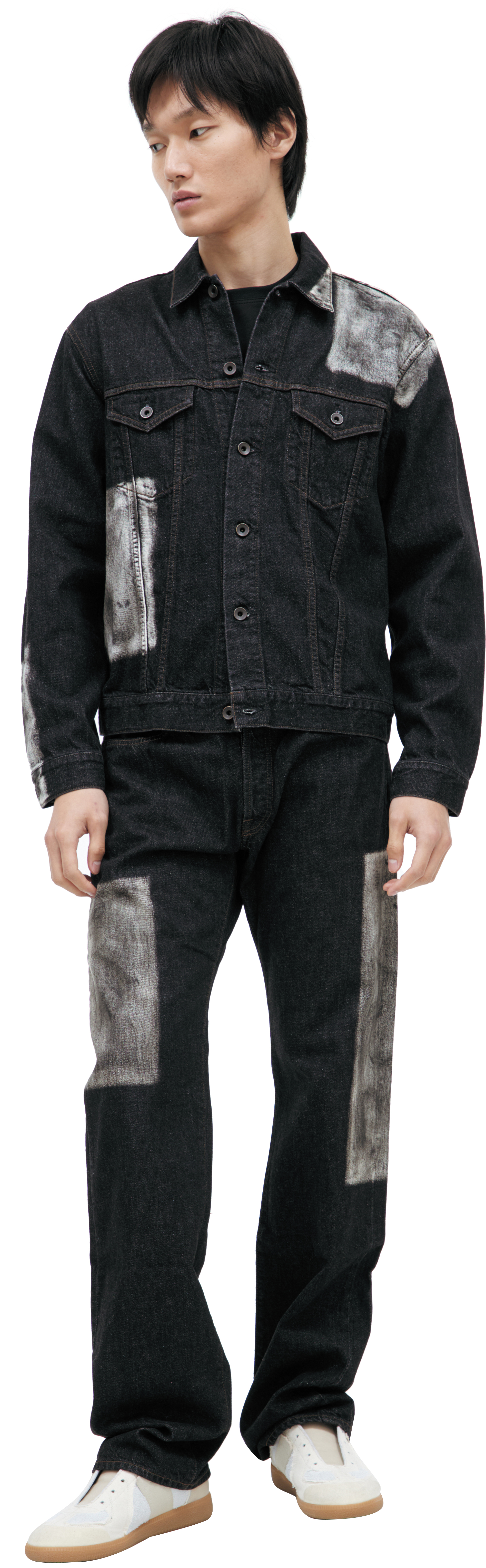 Yohji Yamamoto Джинсовая куртка с принтом