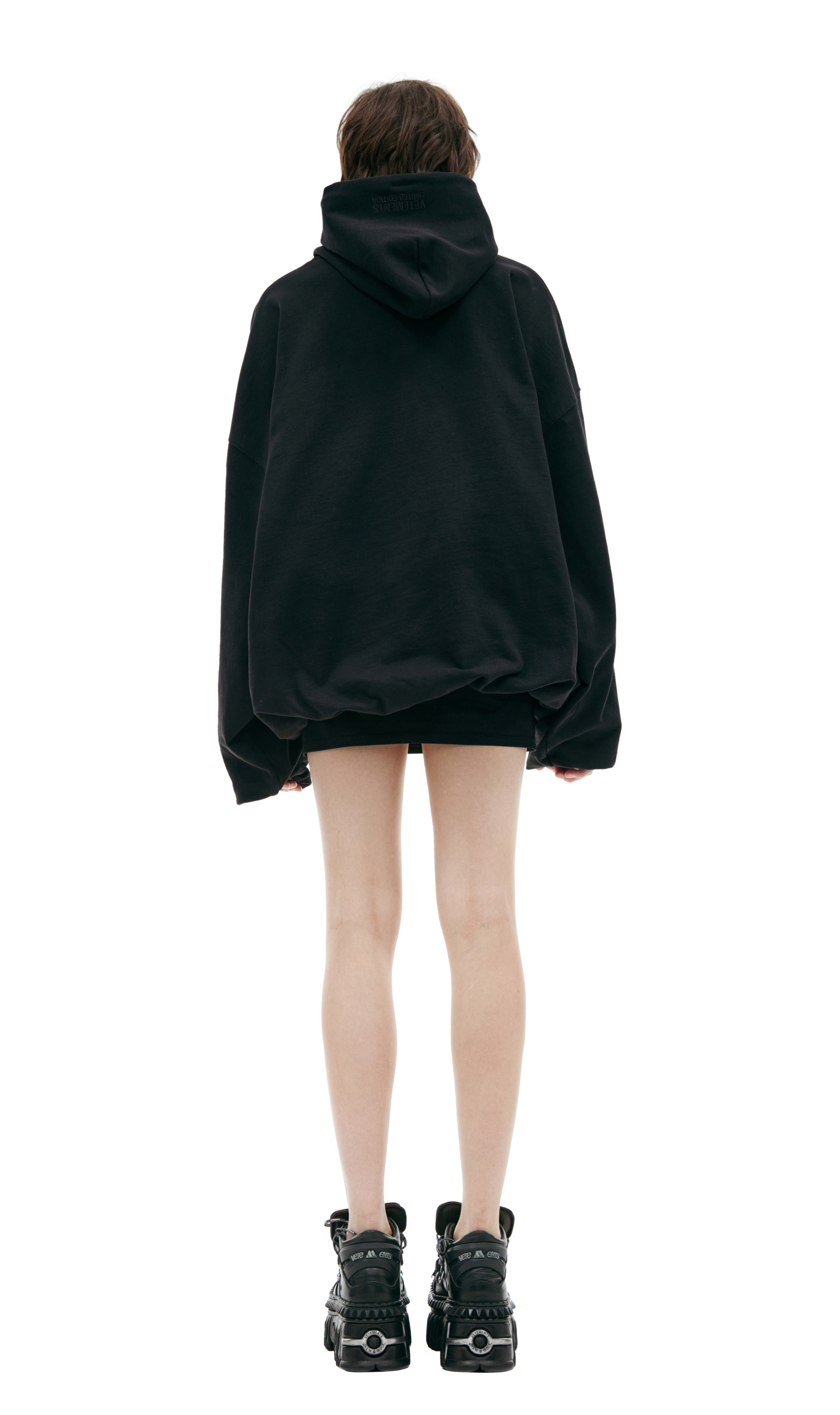 VETEMENTS Черное худи с логотипом
