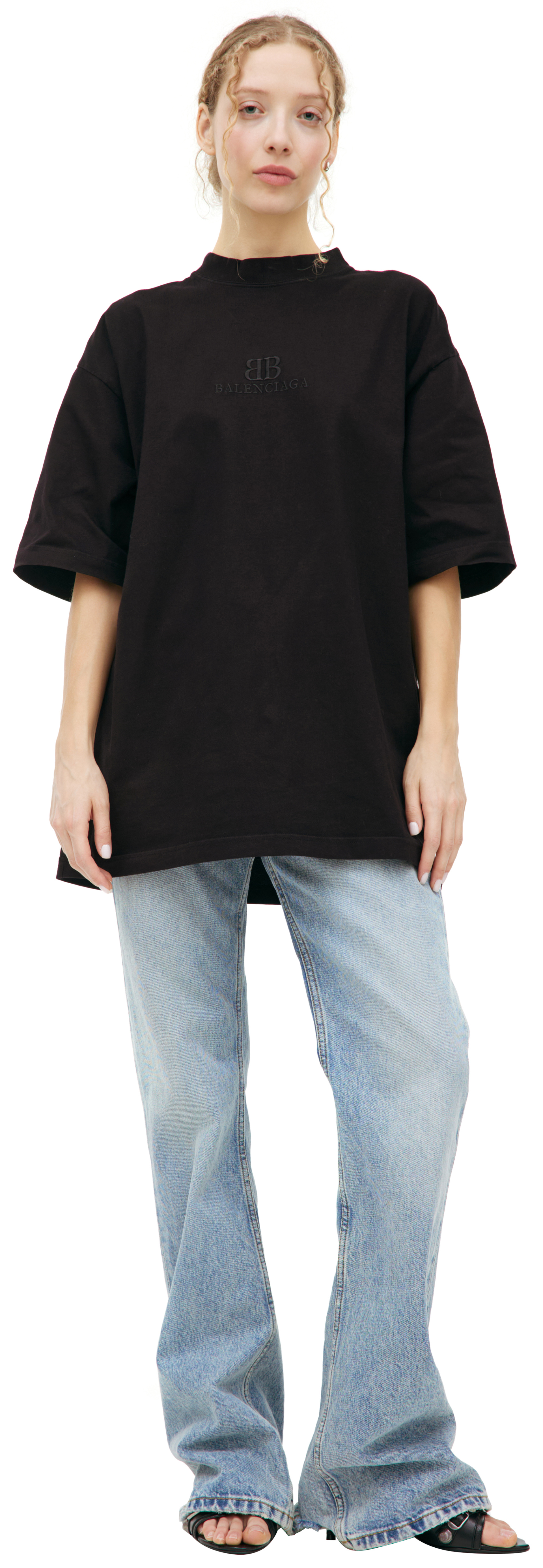 Balenciaga Футболка с вышитым логотипом