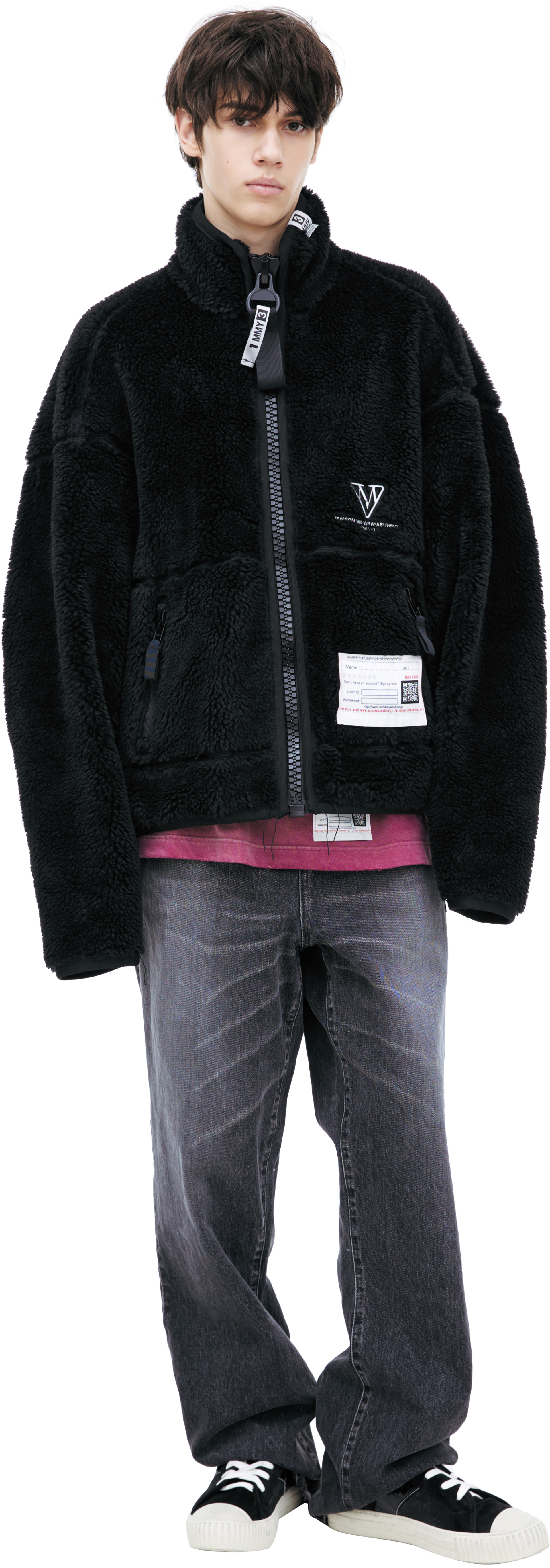 Maison Mihara Yasuhiro Оверсайз куртка с патчем