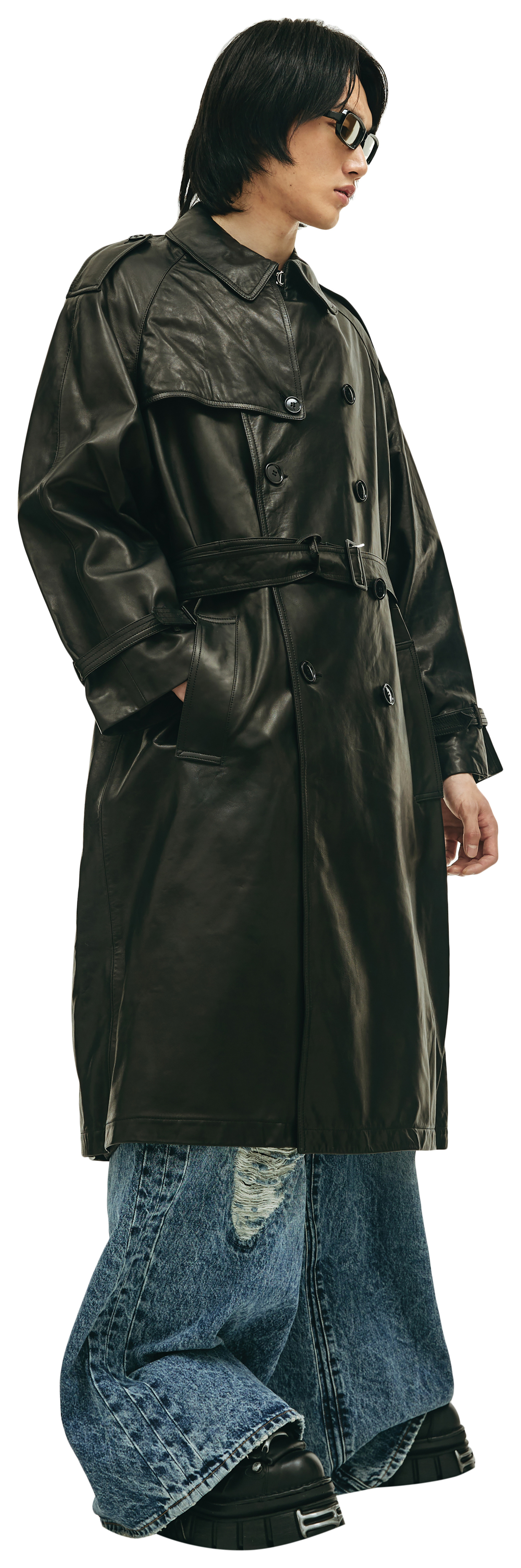 VETEMENTS Кожаный тренч