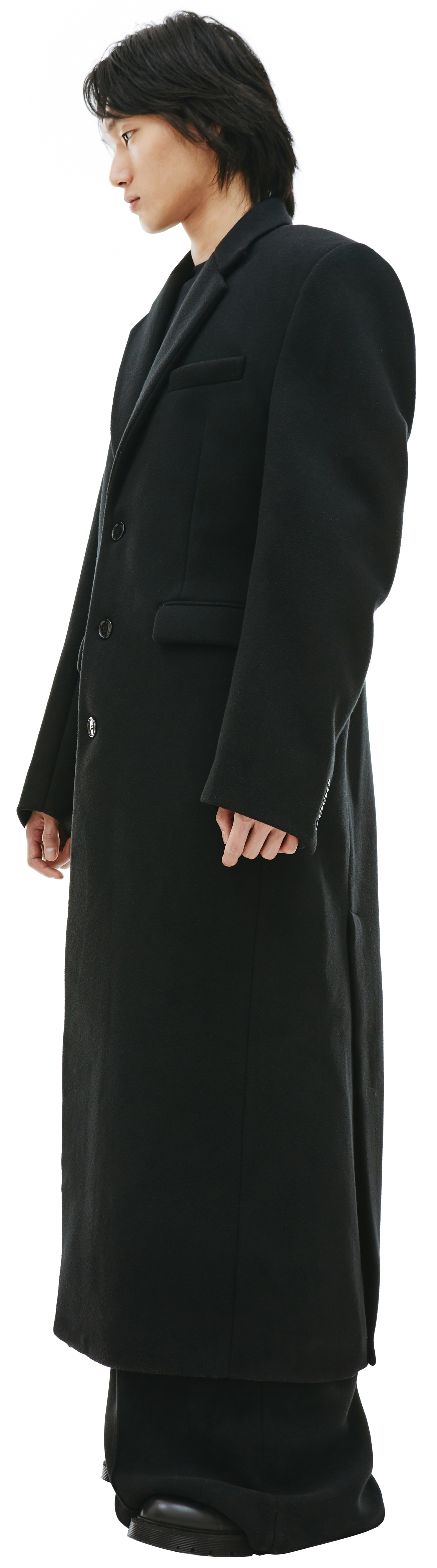 VETEMENTS Черное оверсайз пальто