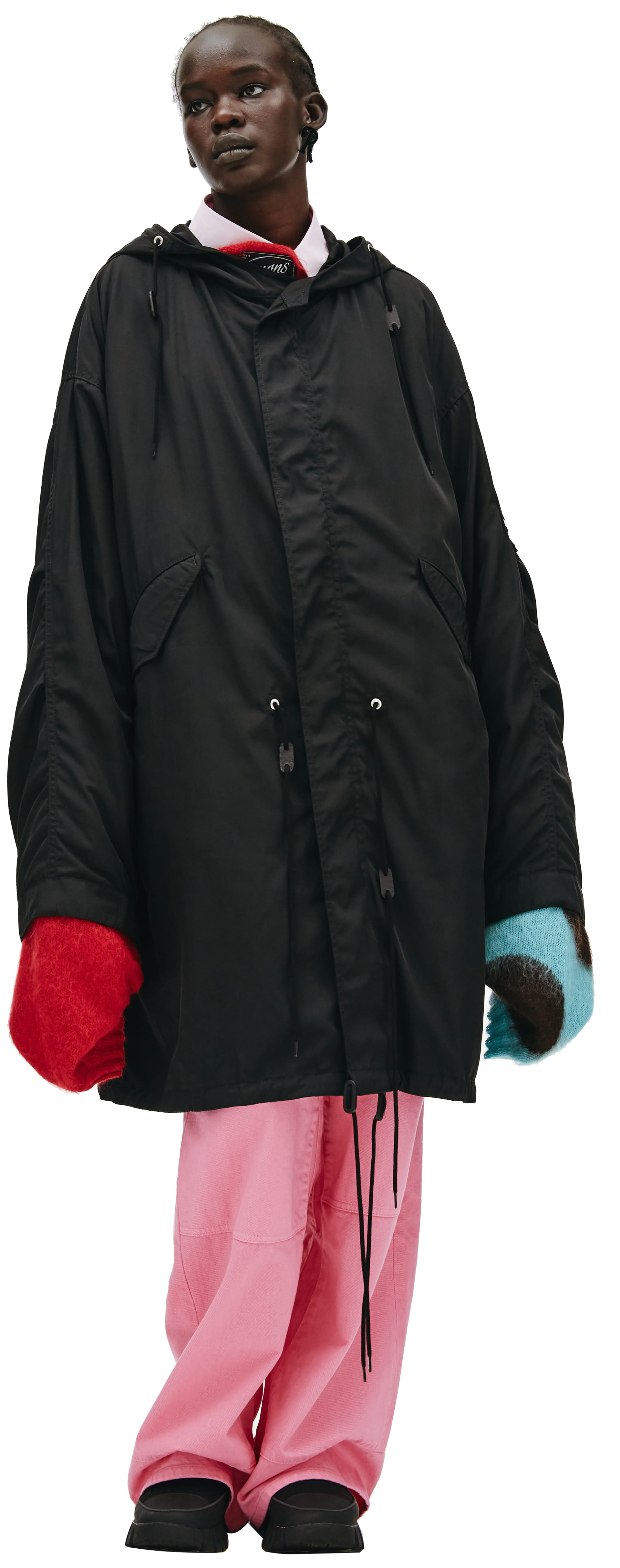 Raf Simons Оверсайз парка с принтом