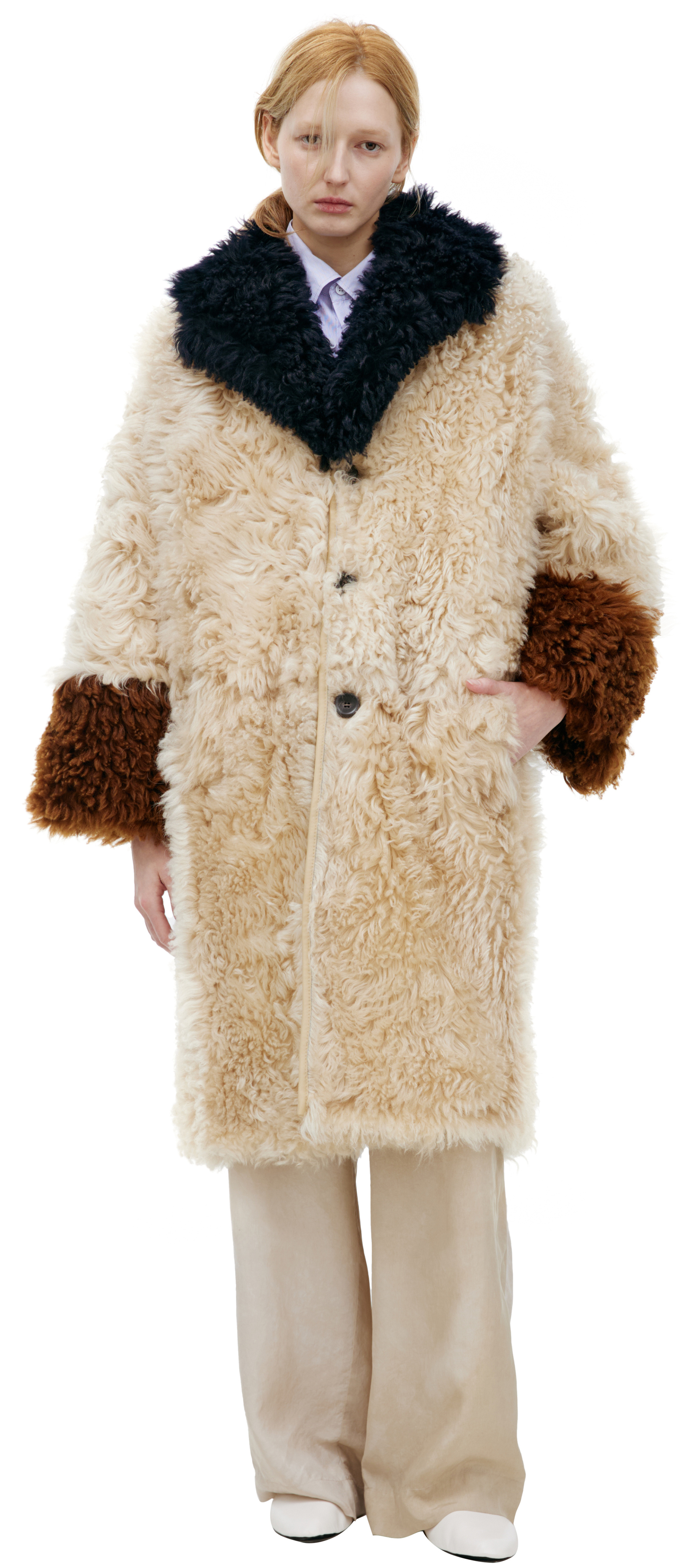 Marni Комбинированное пальто