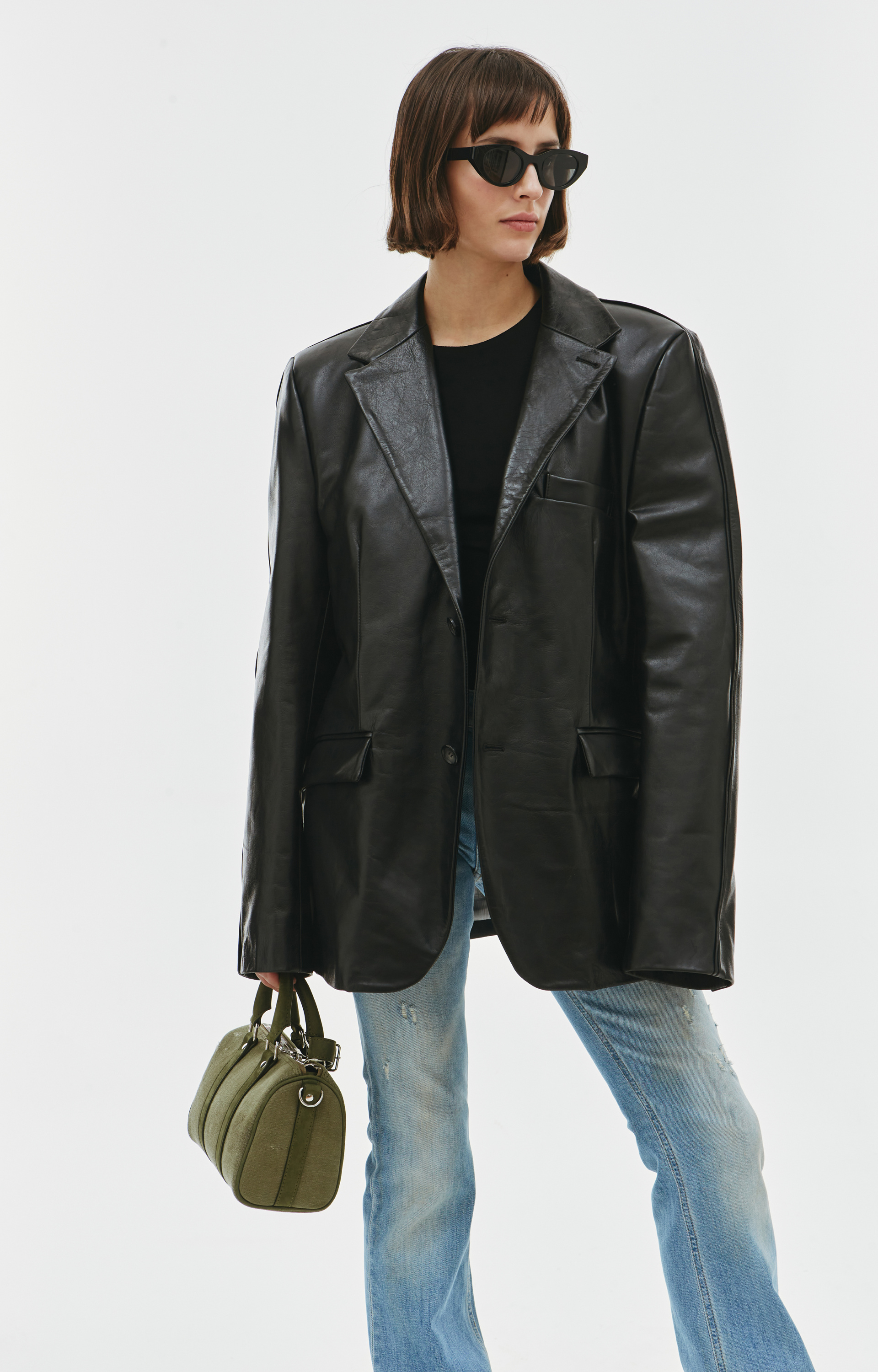 VTMNTS Оверсайз пиджак из кожи