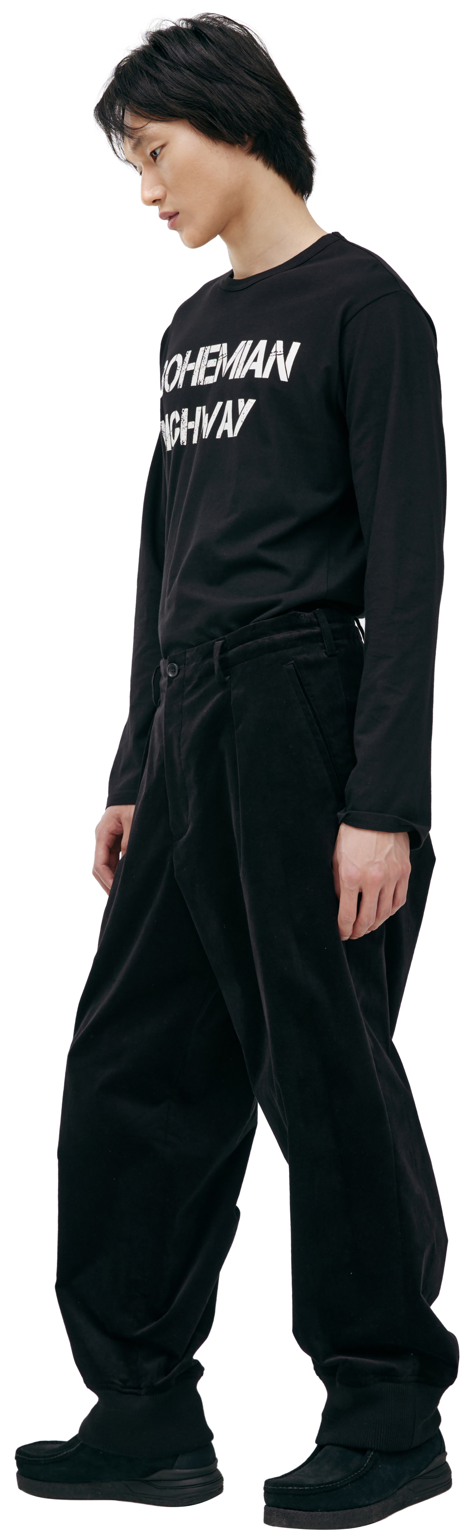 Yohji Yamamoto Зауженные брюки из вельвета