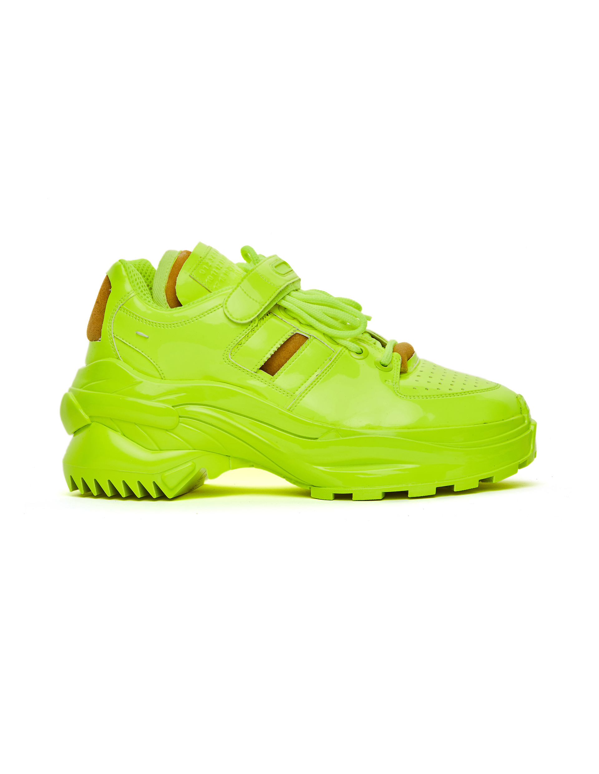 Maison Margiela Неоново-желтые кроссовки Retro Fit