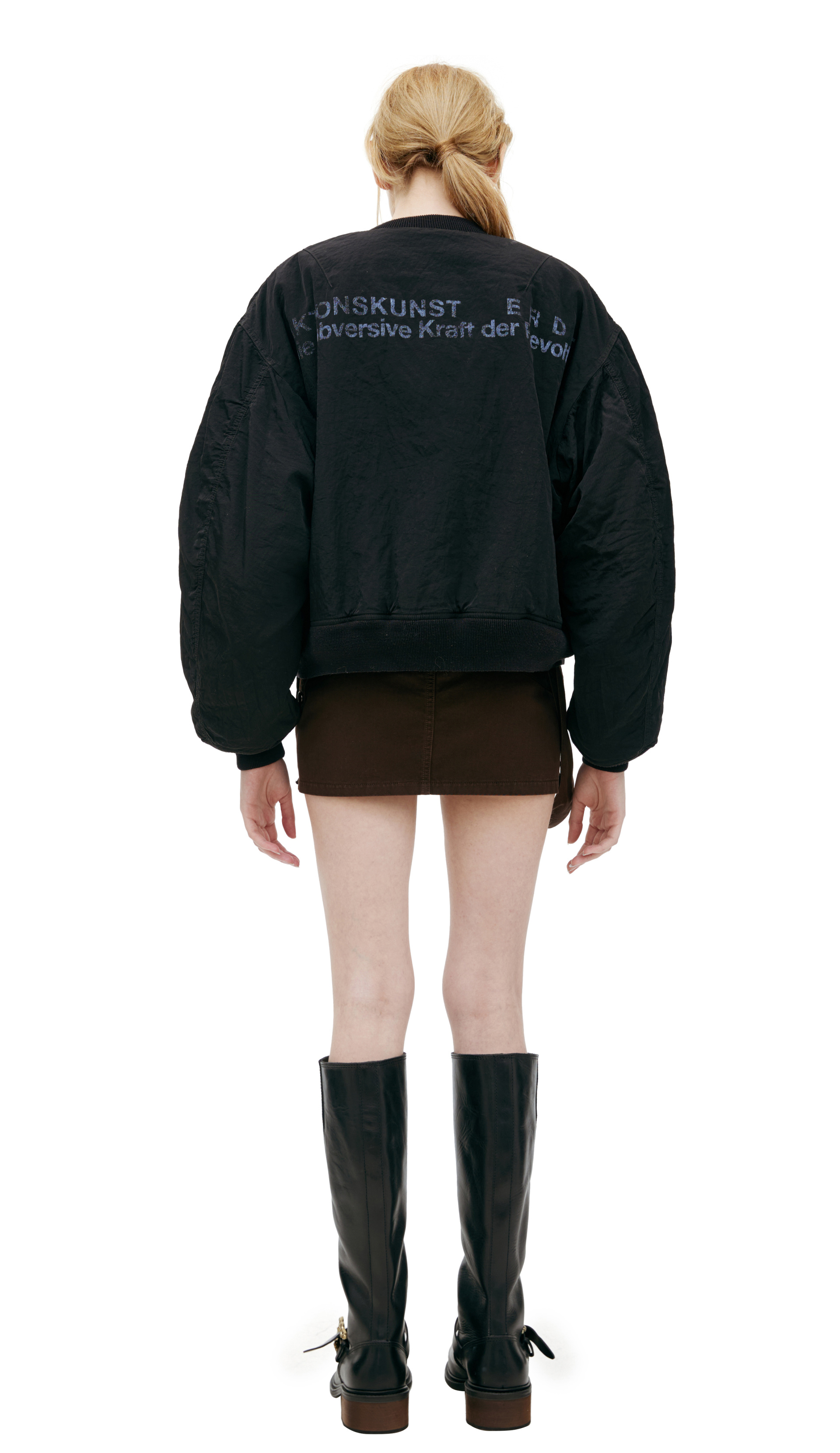 Enfants Riches Déprimés Черный бомбер с принтом