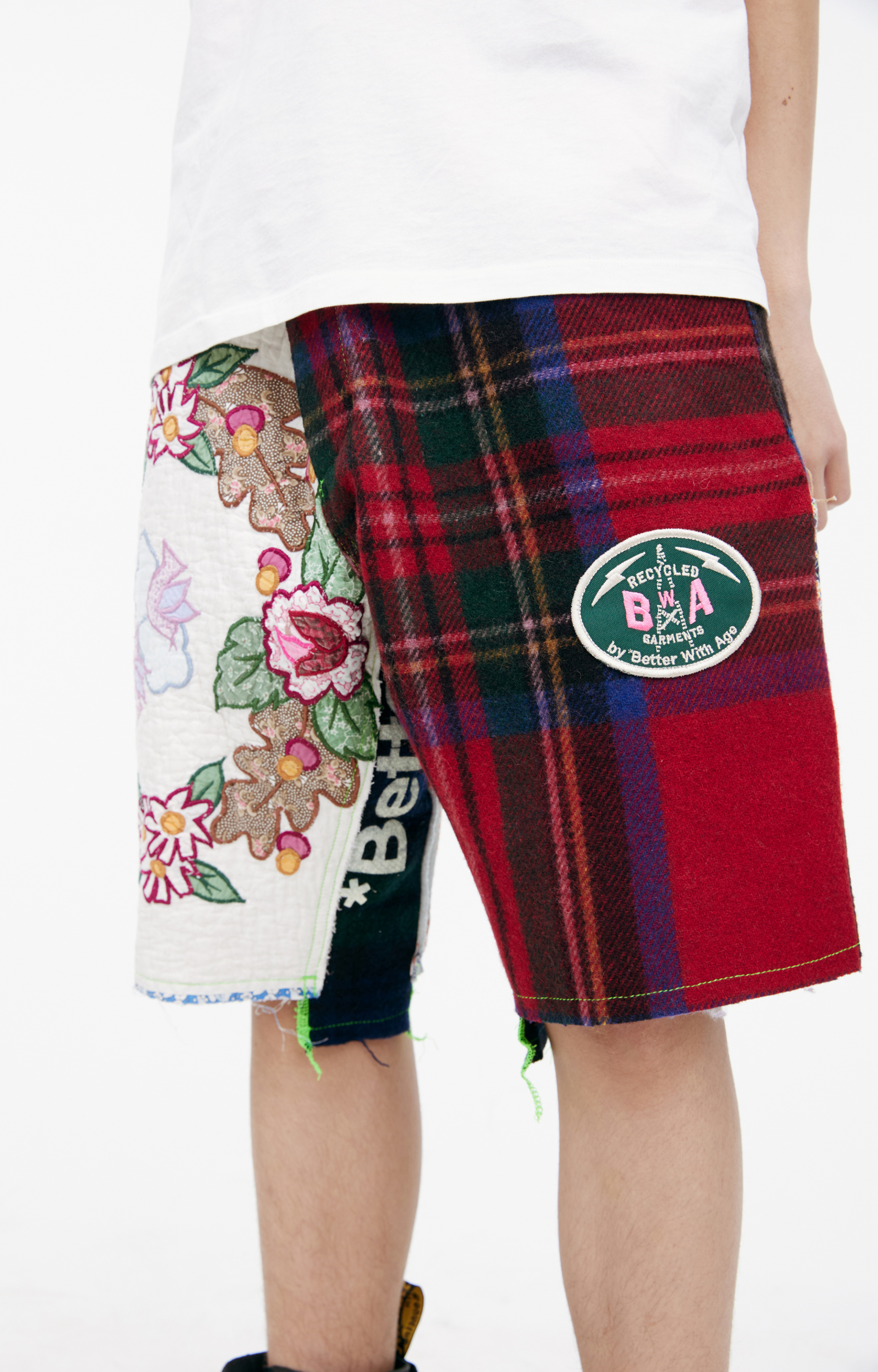 BETTER WITH AGE Комбинированные шорты из хлопка