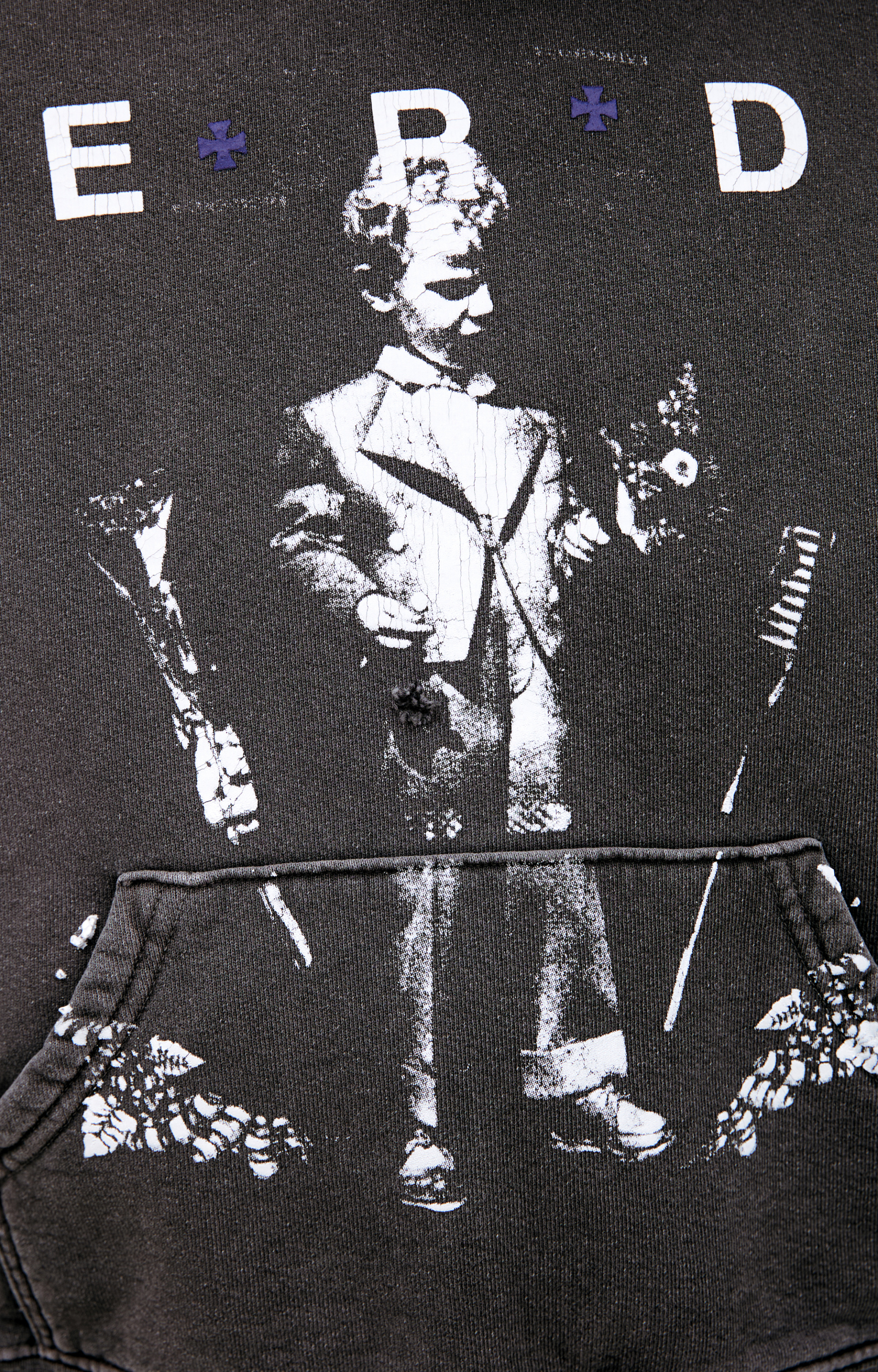 Enfants Riches Déprimés Серое худи с принтом