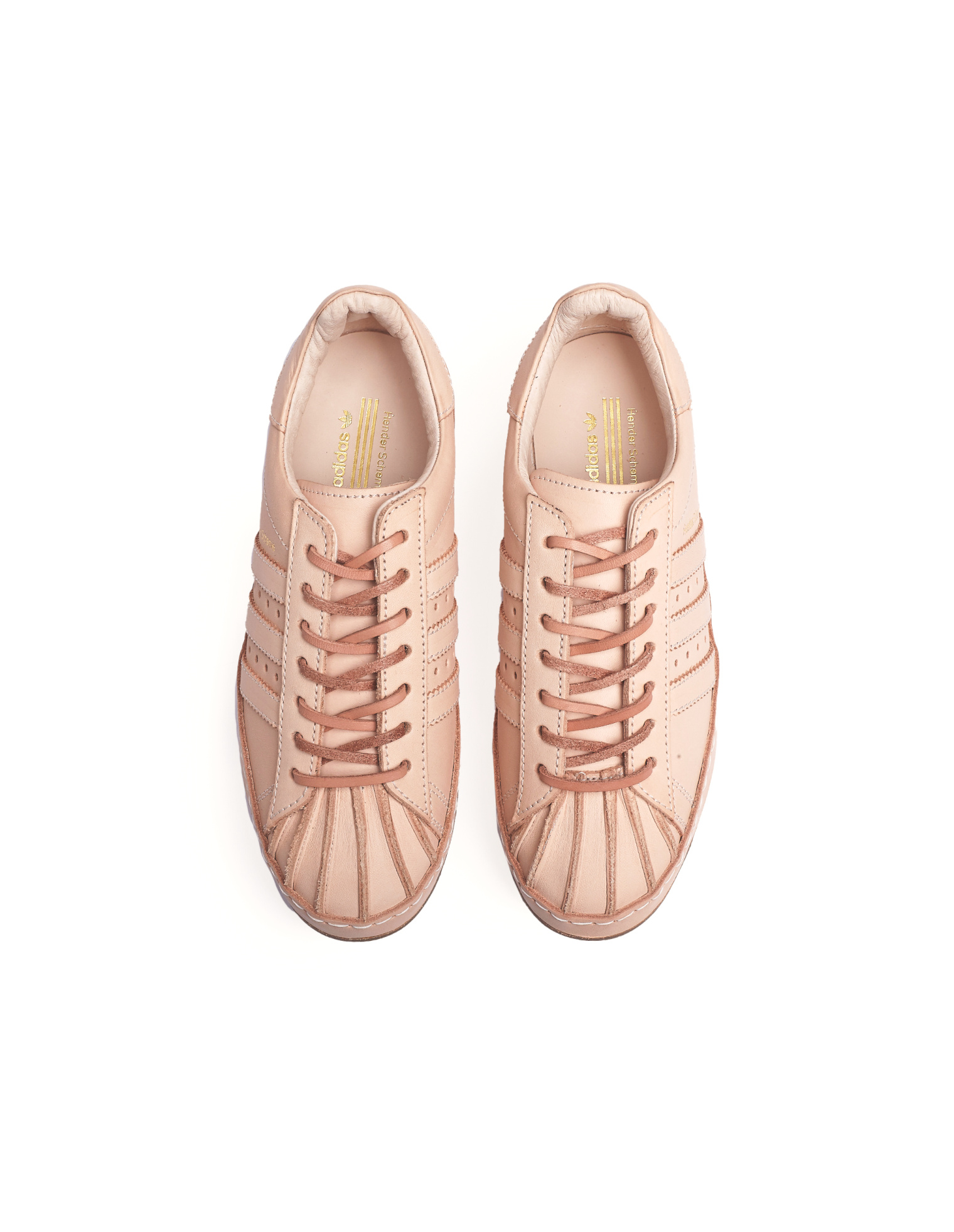 Hender Scheme Бежевые кроссовки adidas Superstar из кожи