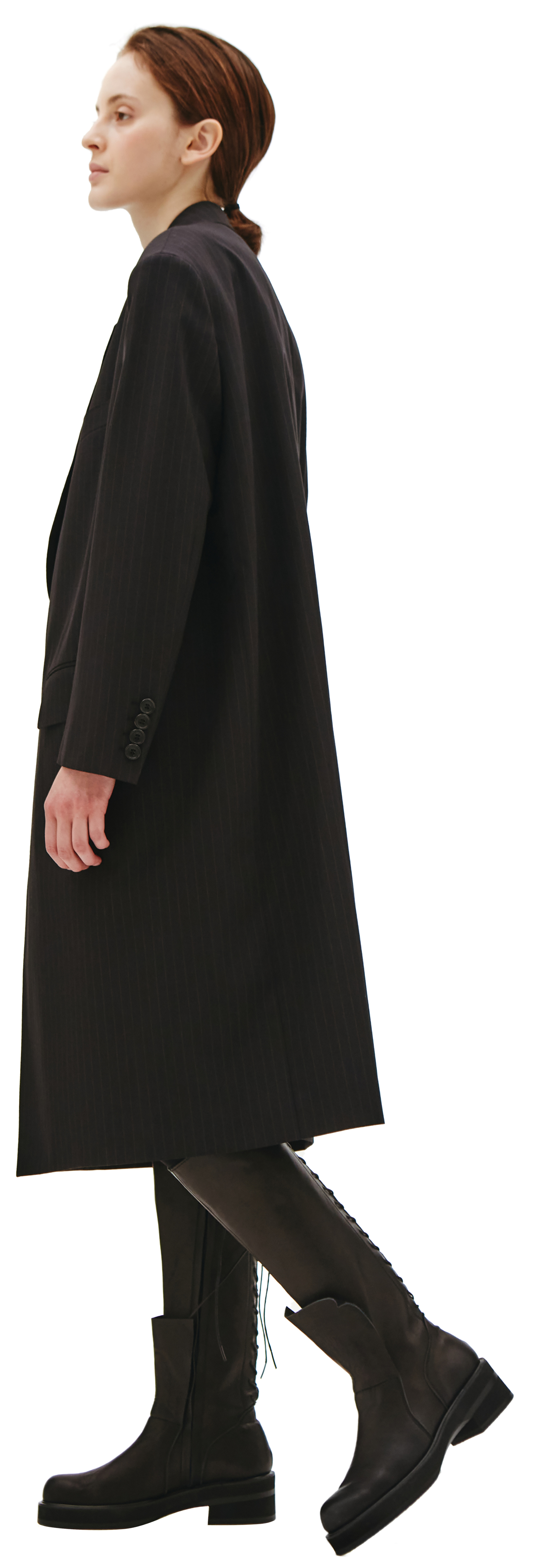 Junya Watanabe Оверсайз пальто в полоску