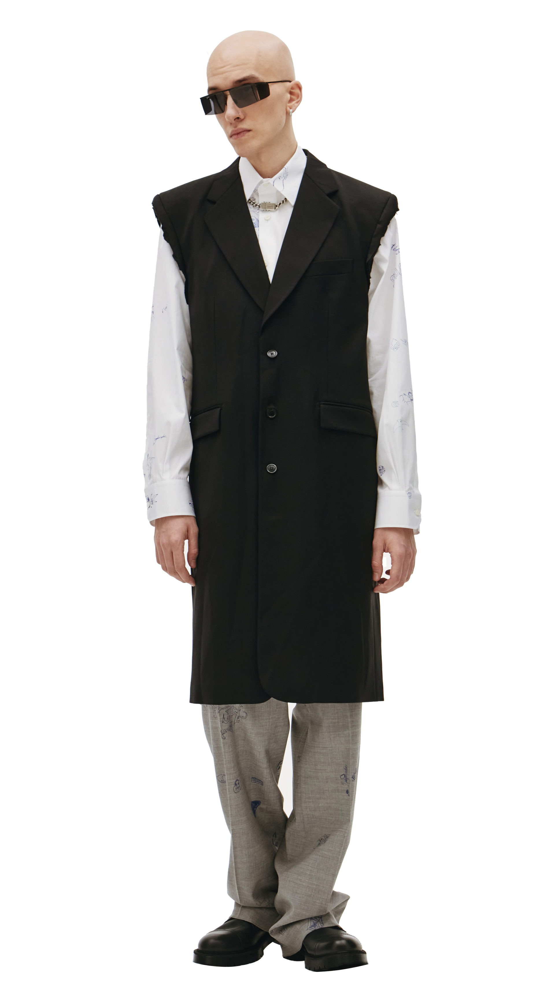 VETEMENTS Черный пиджак без рукавов