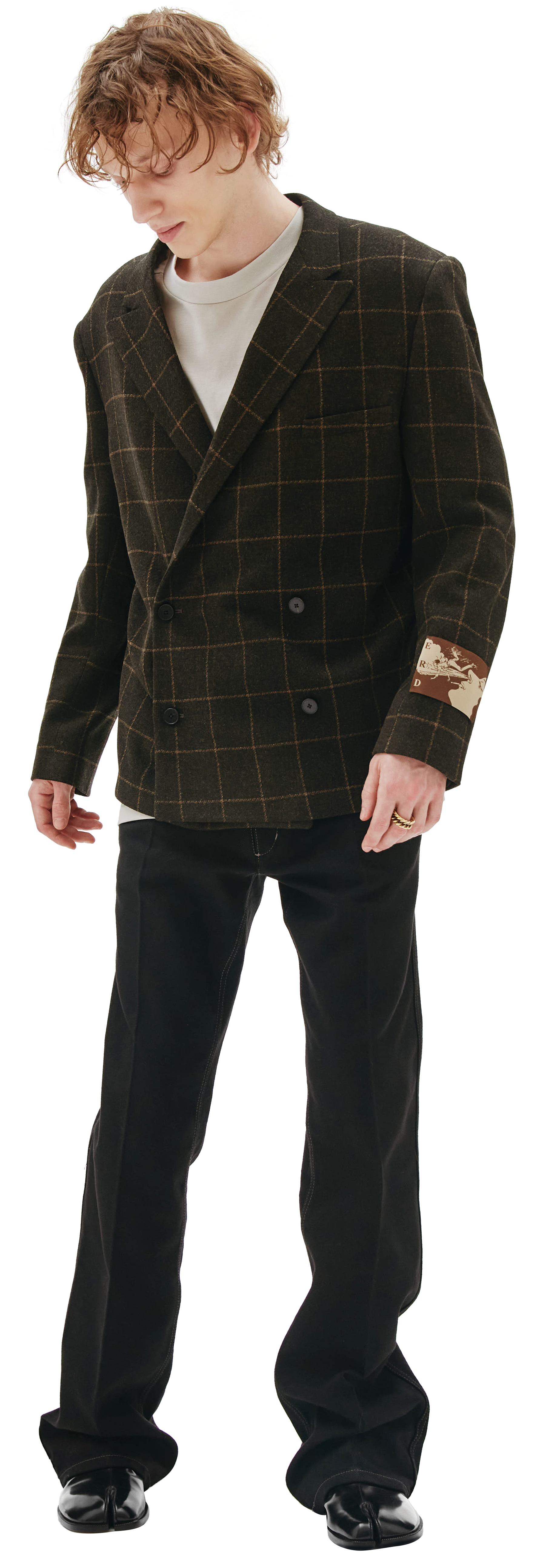 Enfants Riches Déprimés Двубортный пиджак из шерсти в клетку